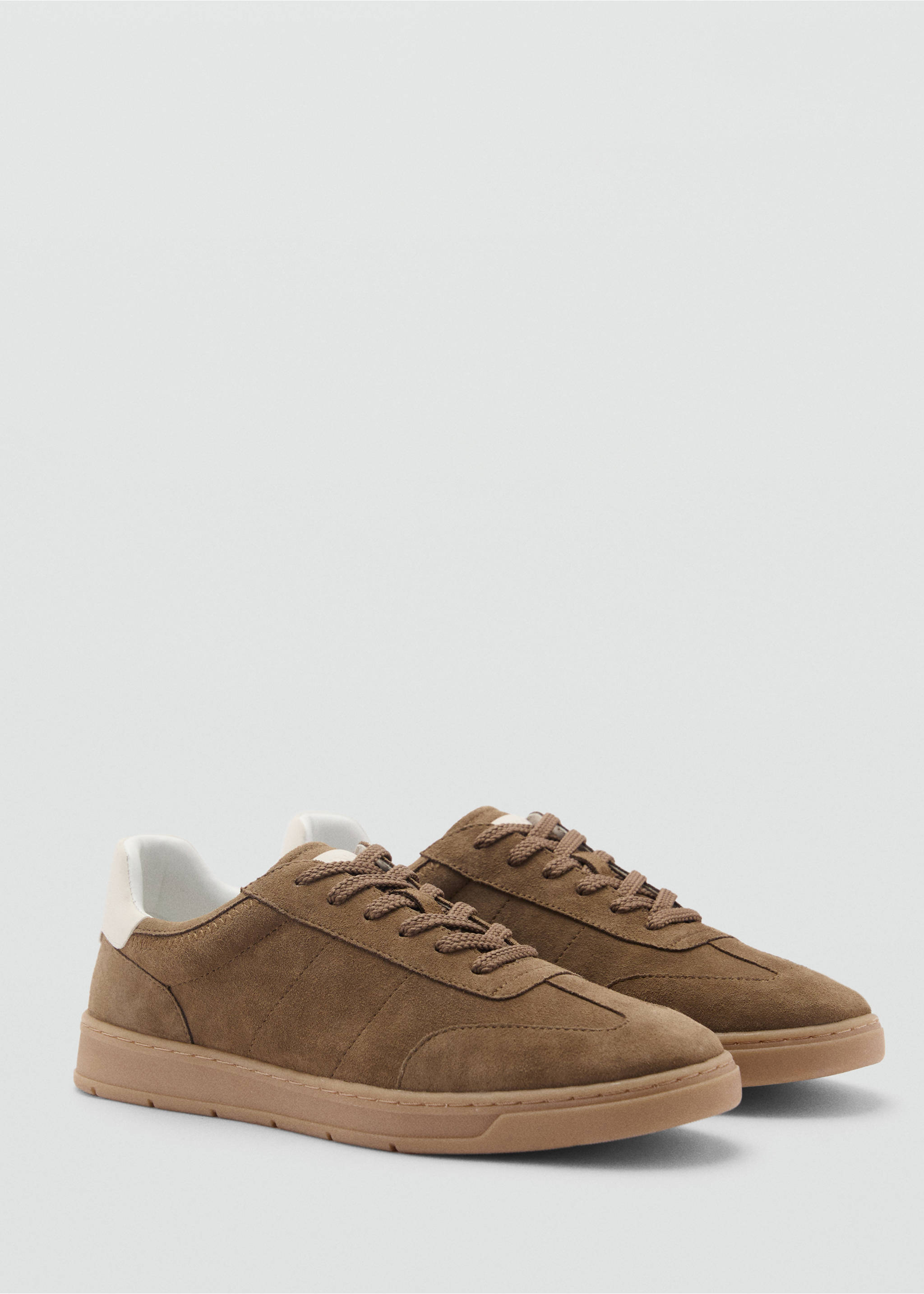 Suede mixed sneakers - Medium plane, Medium Brown. Ref: 87050612-00.