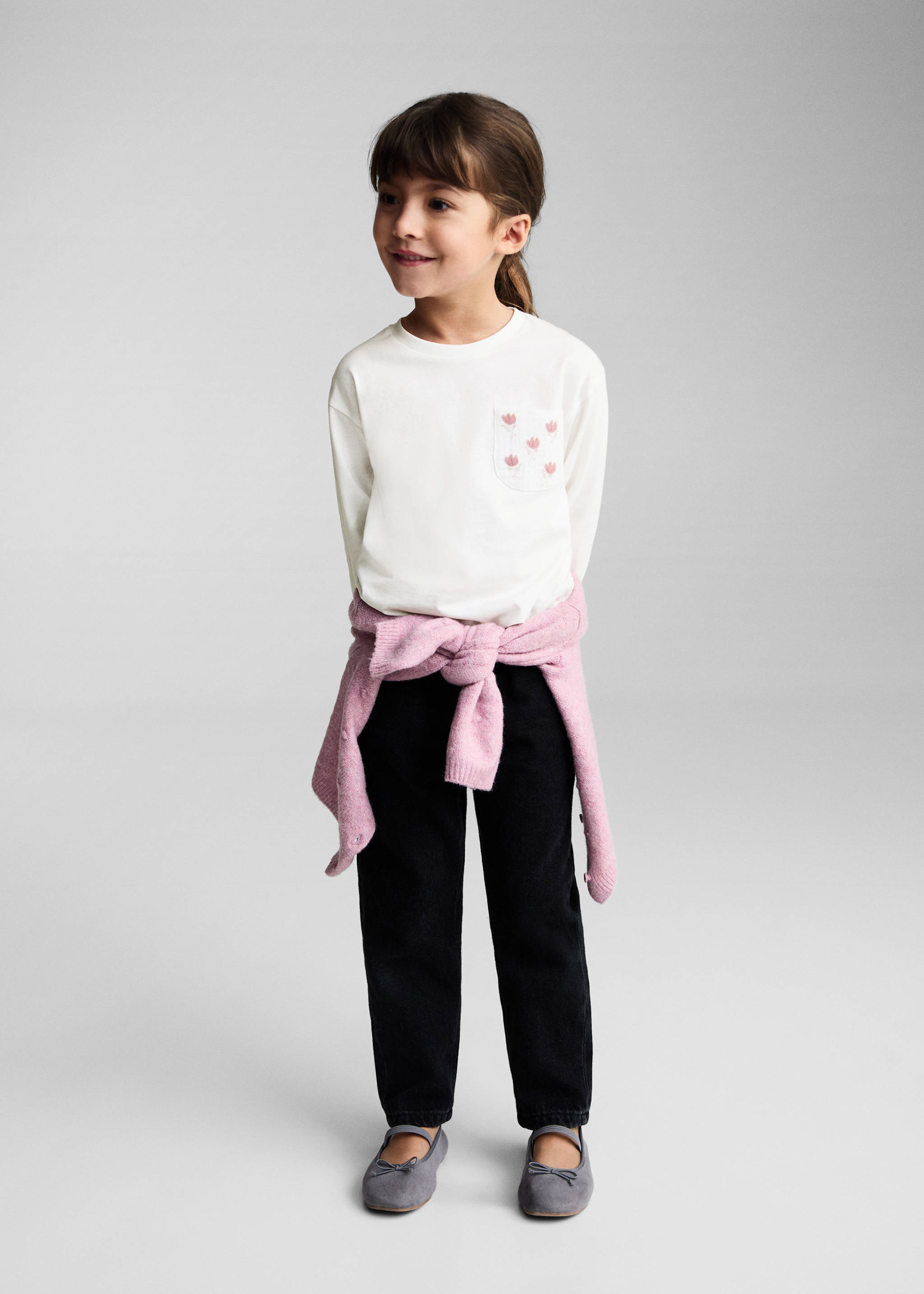 Floral-print chest-pocket T-shirt - General plane