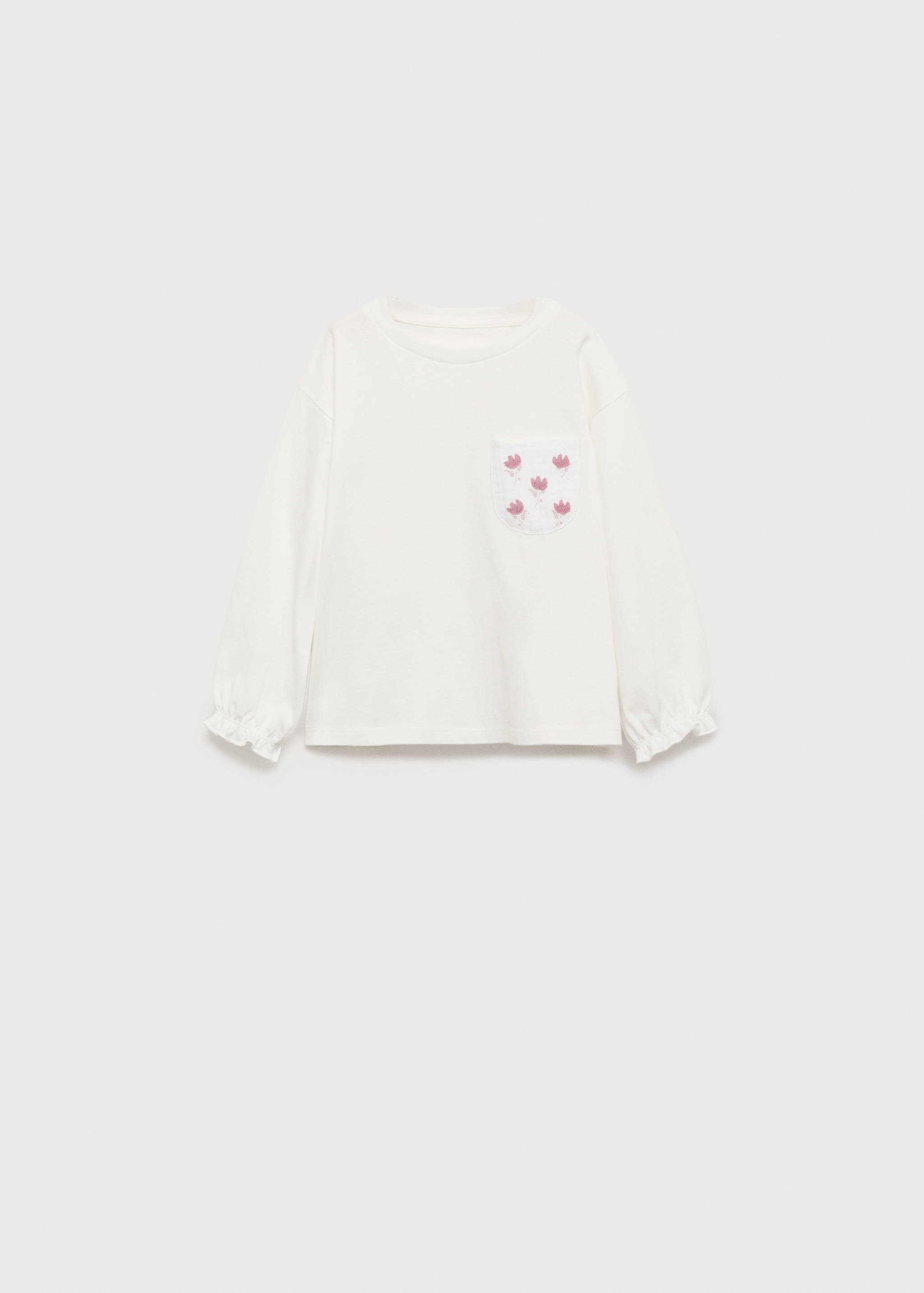 Floral-print chest-pocket T-shirt - Article without model