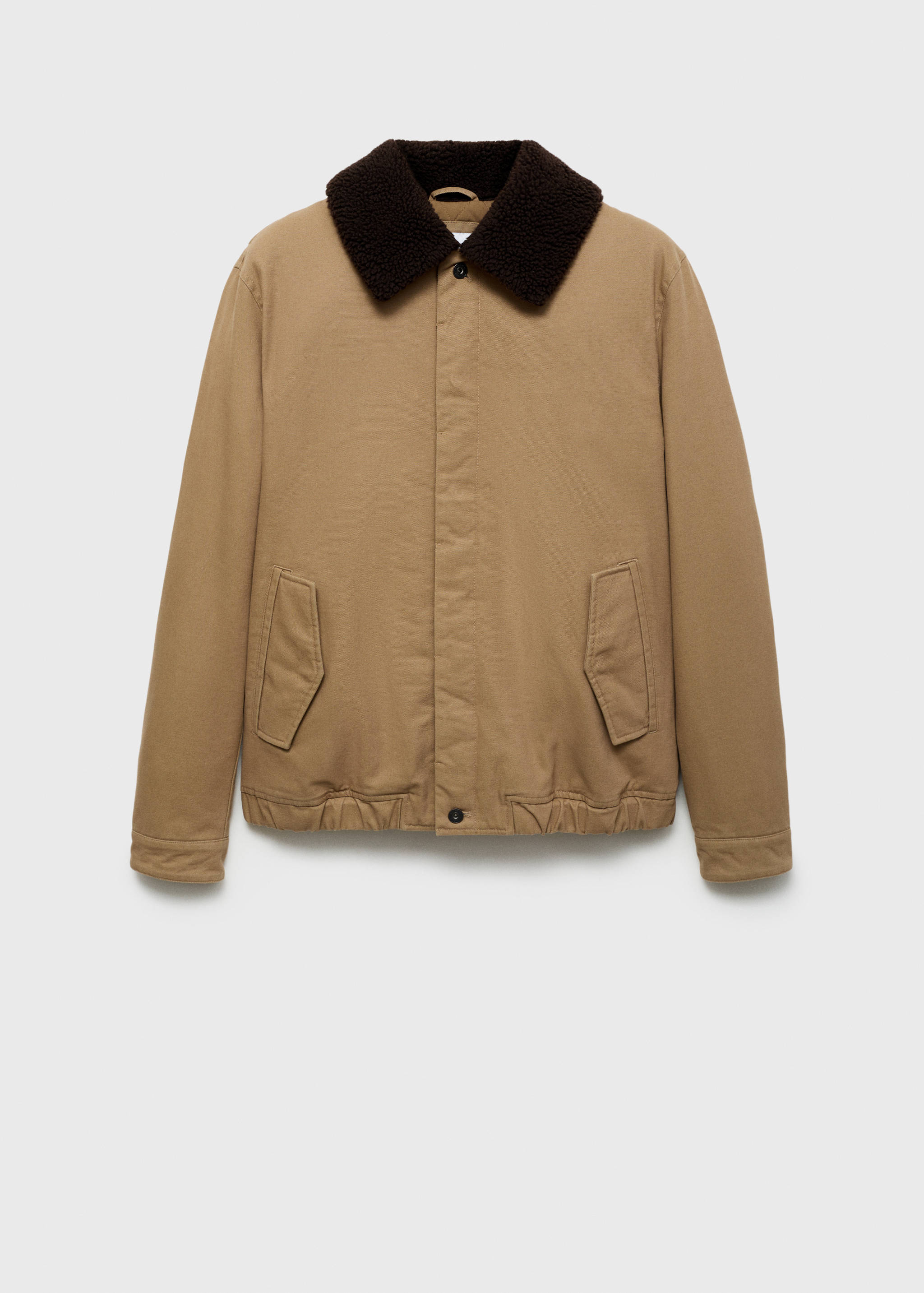 Blouson matelassé col imitation mouton retourné - Article sans modèle