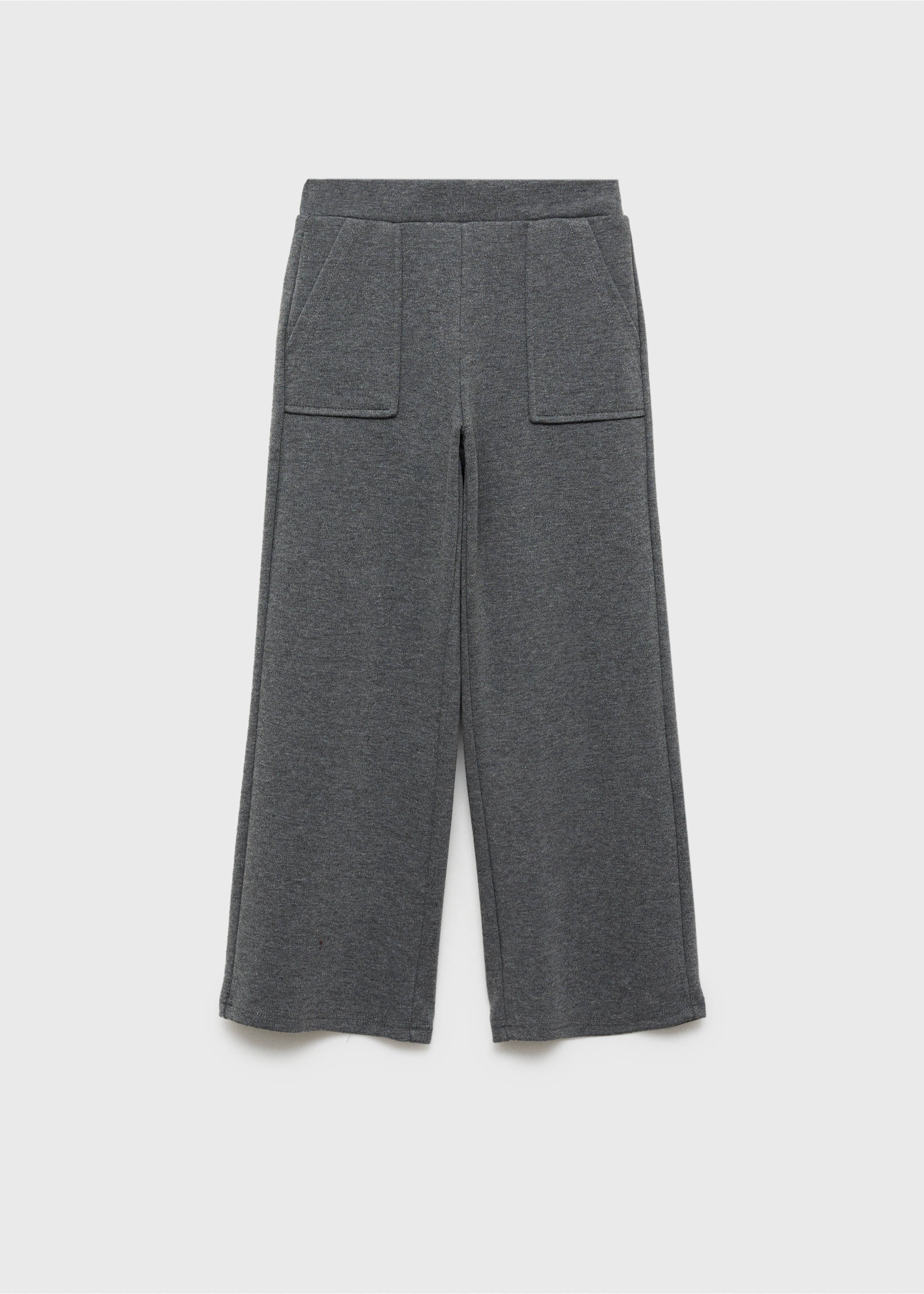 Gebreide broek van linnen en katoen - Artikel zonder model, Antraciet. Ref: 87050621-00.