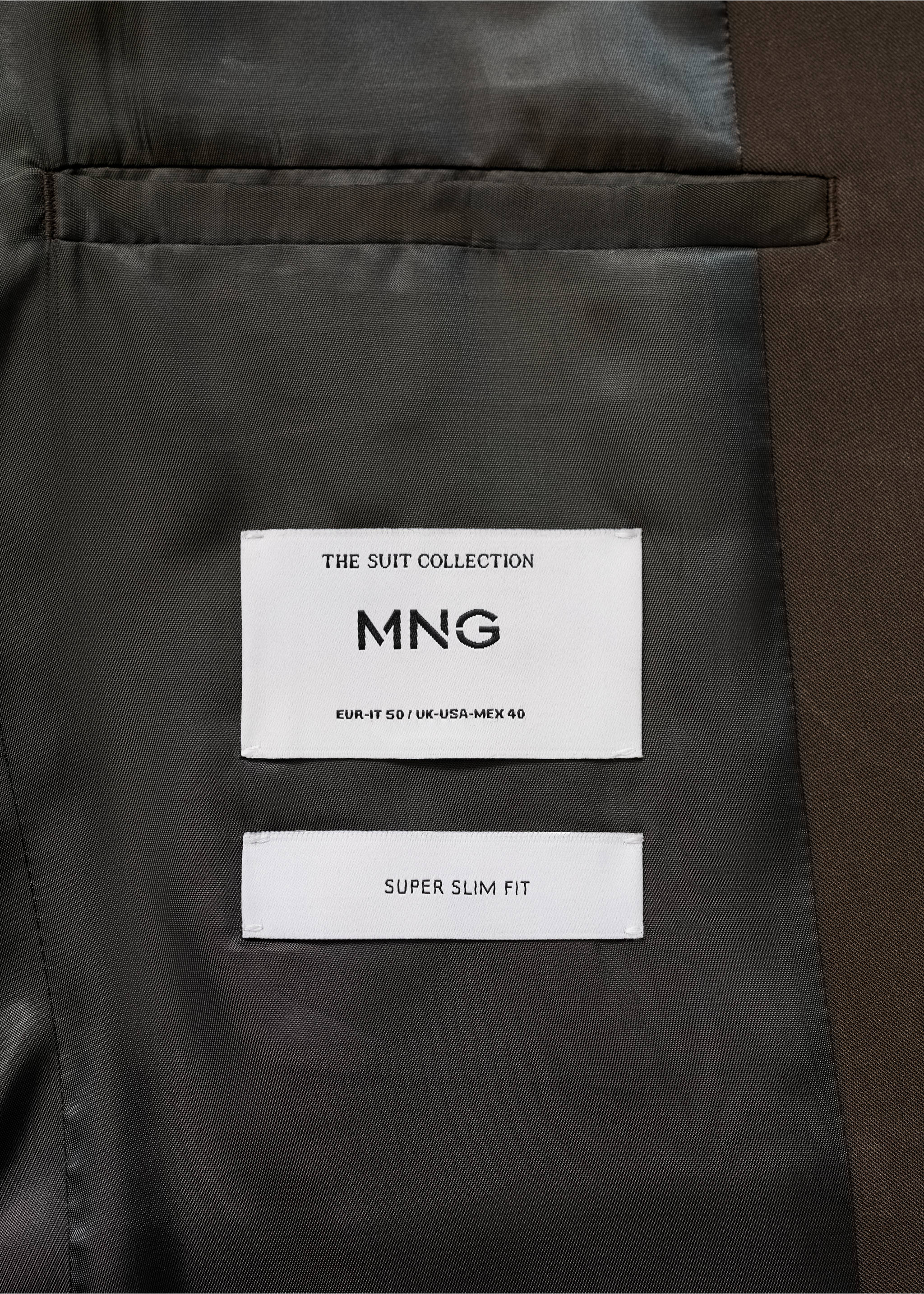 Marynarka garniturowa París super slim fit - Szczegóły artykułu 0, Brązowy. Ref: 87050622-00.