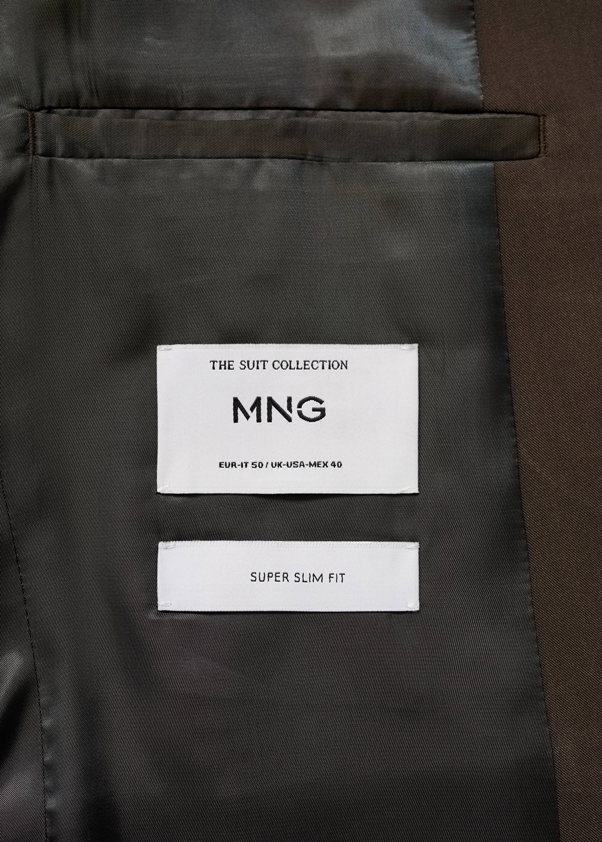 Σακάκι κοστουμιού super slim fit ύφασμα stretch - Λεπτομέρεια του προϊόντος 0
