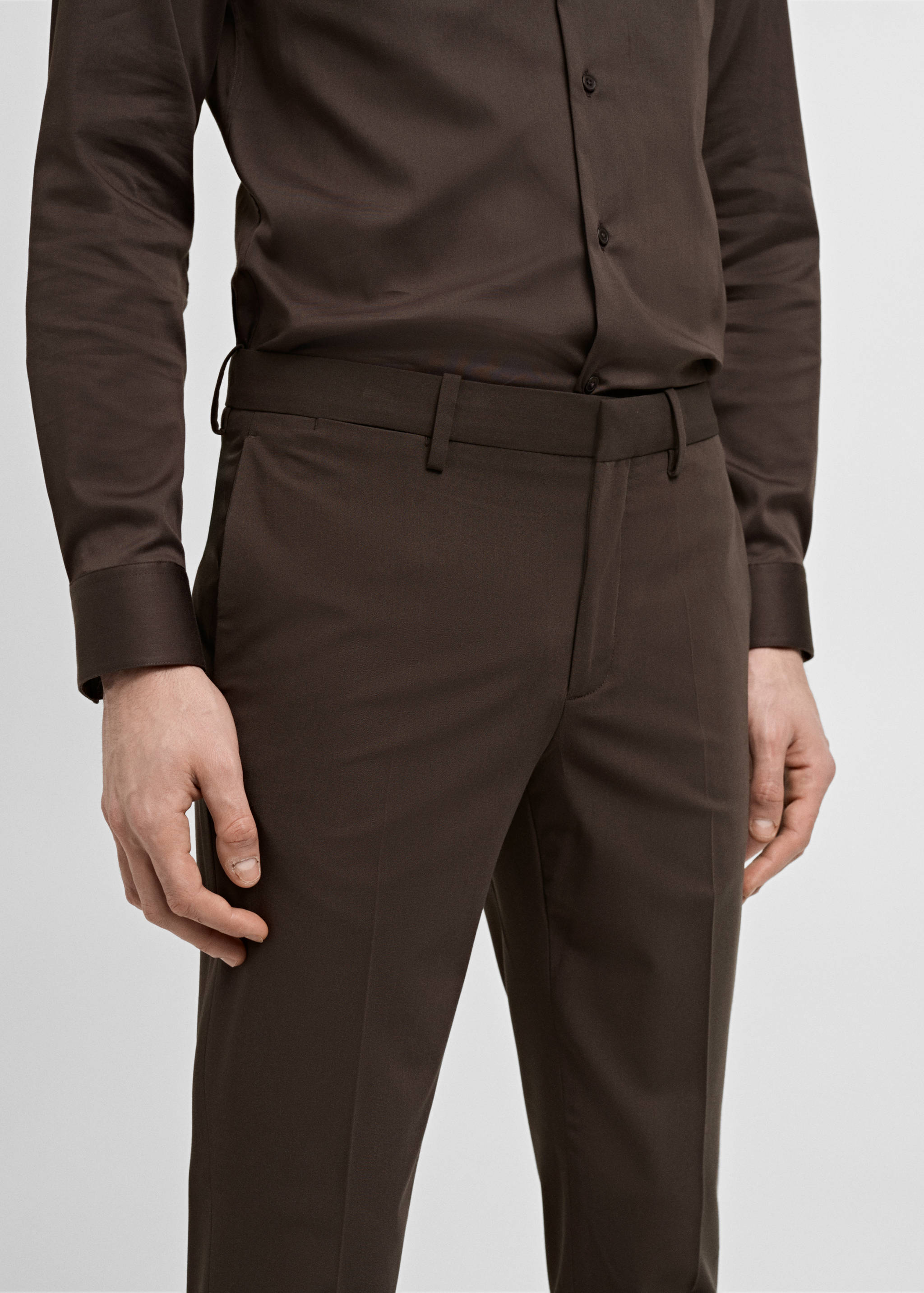 Super Slim Fit-Anzughose aus Stretchstoff - Detail des Artikels 1