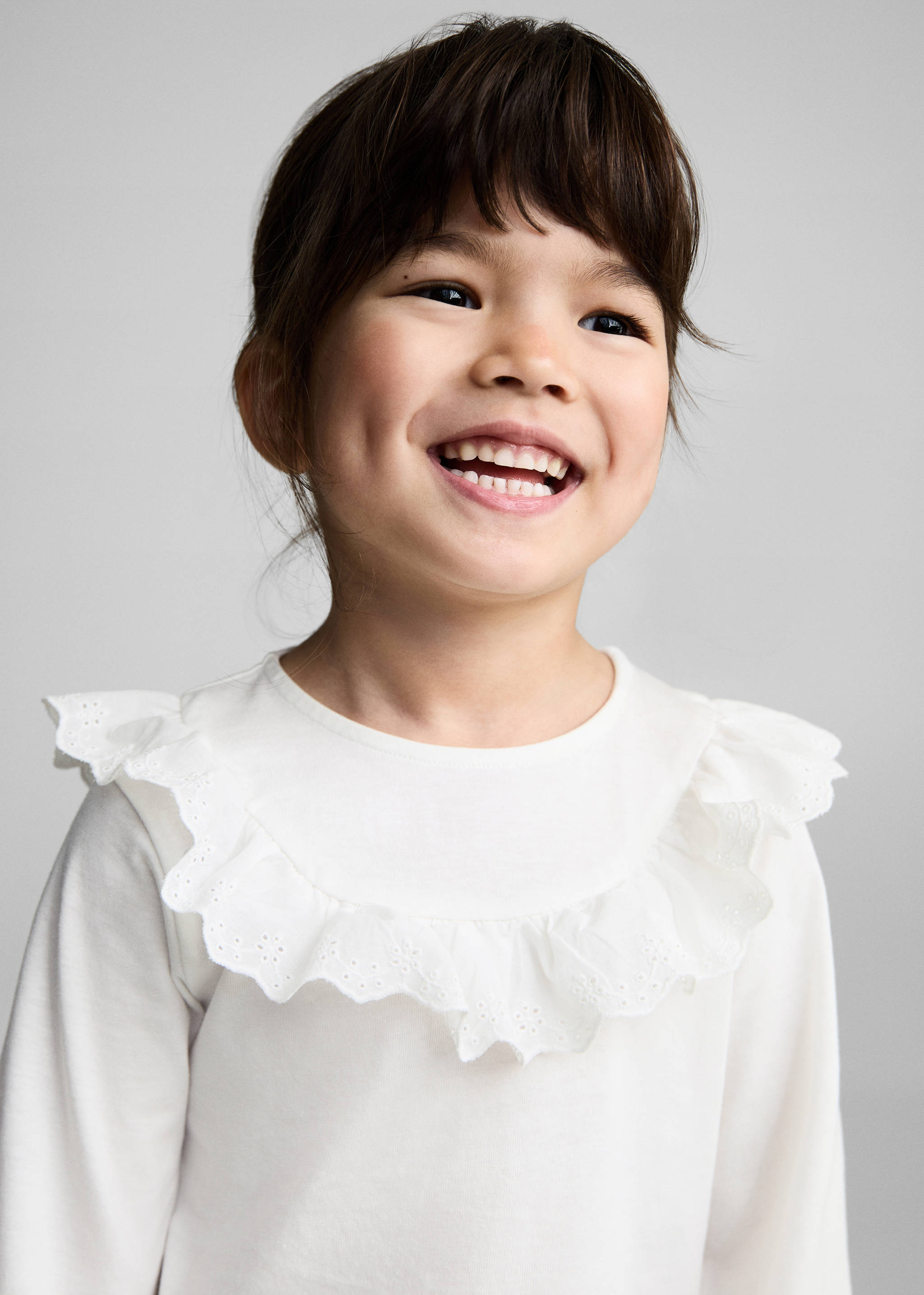 Baumwoll-T-Shirt mit Volant - Detail des Artikels 1