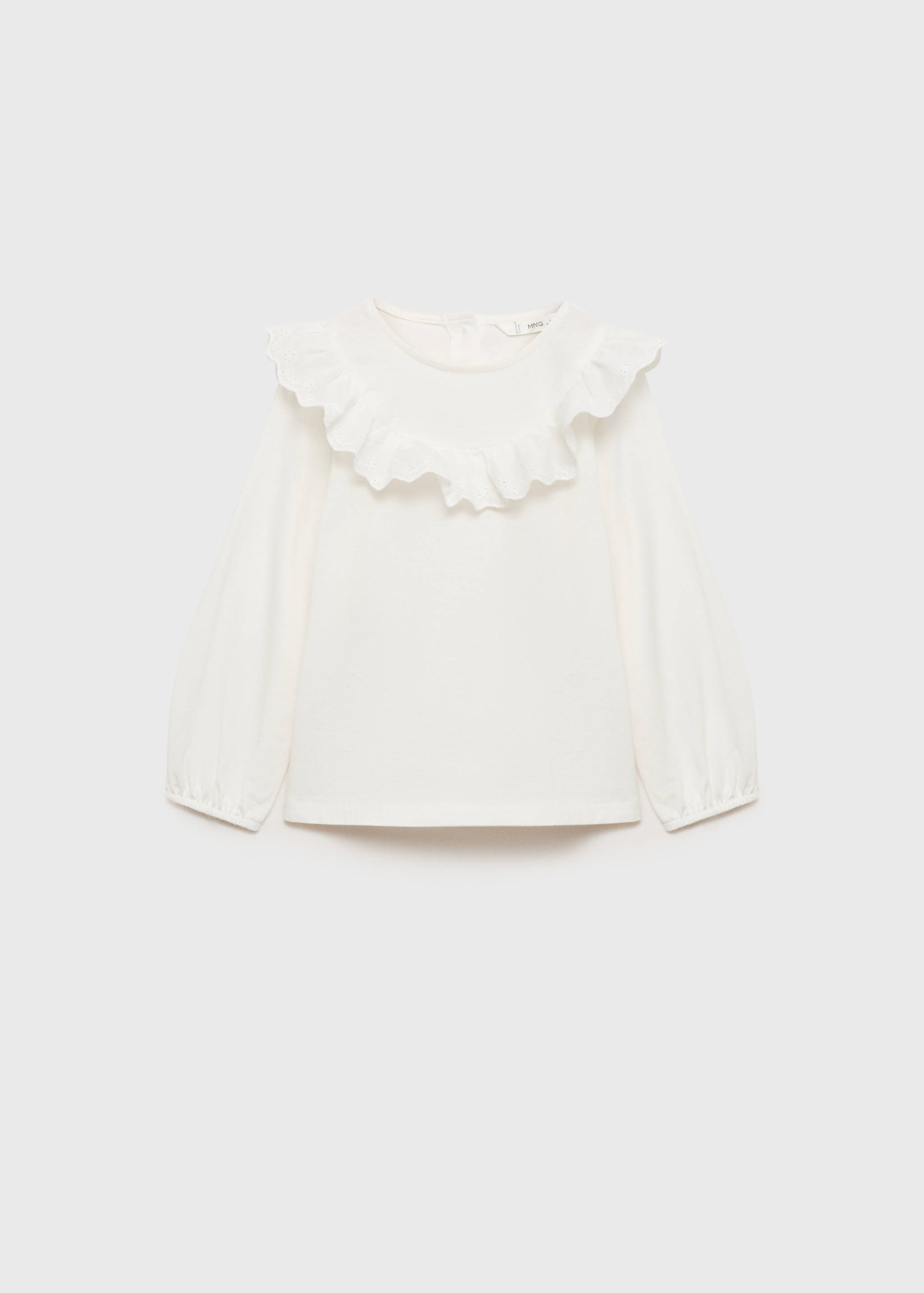 Baumwoll-T-Shirt mit Volant - Artikel ohne Model