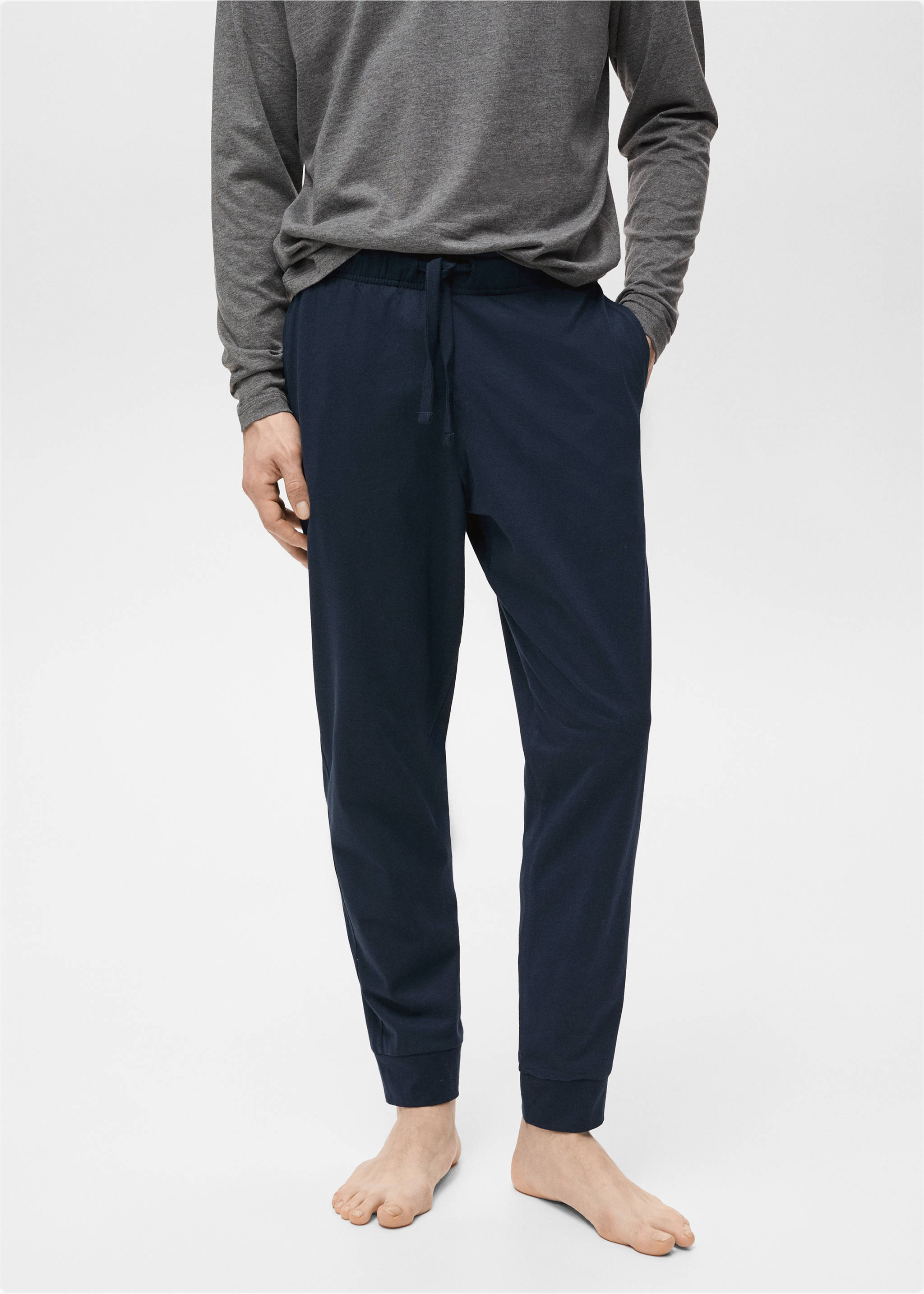 Pack pijama largo 100% algodón - Detalle del artículo 6, Azul marino oscuro. Ref: 87050627-00.