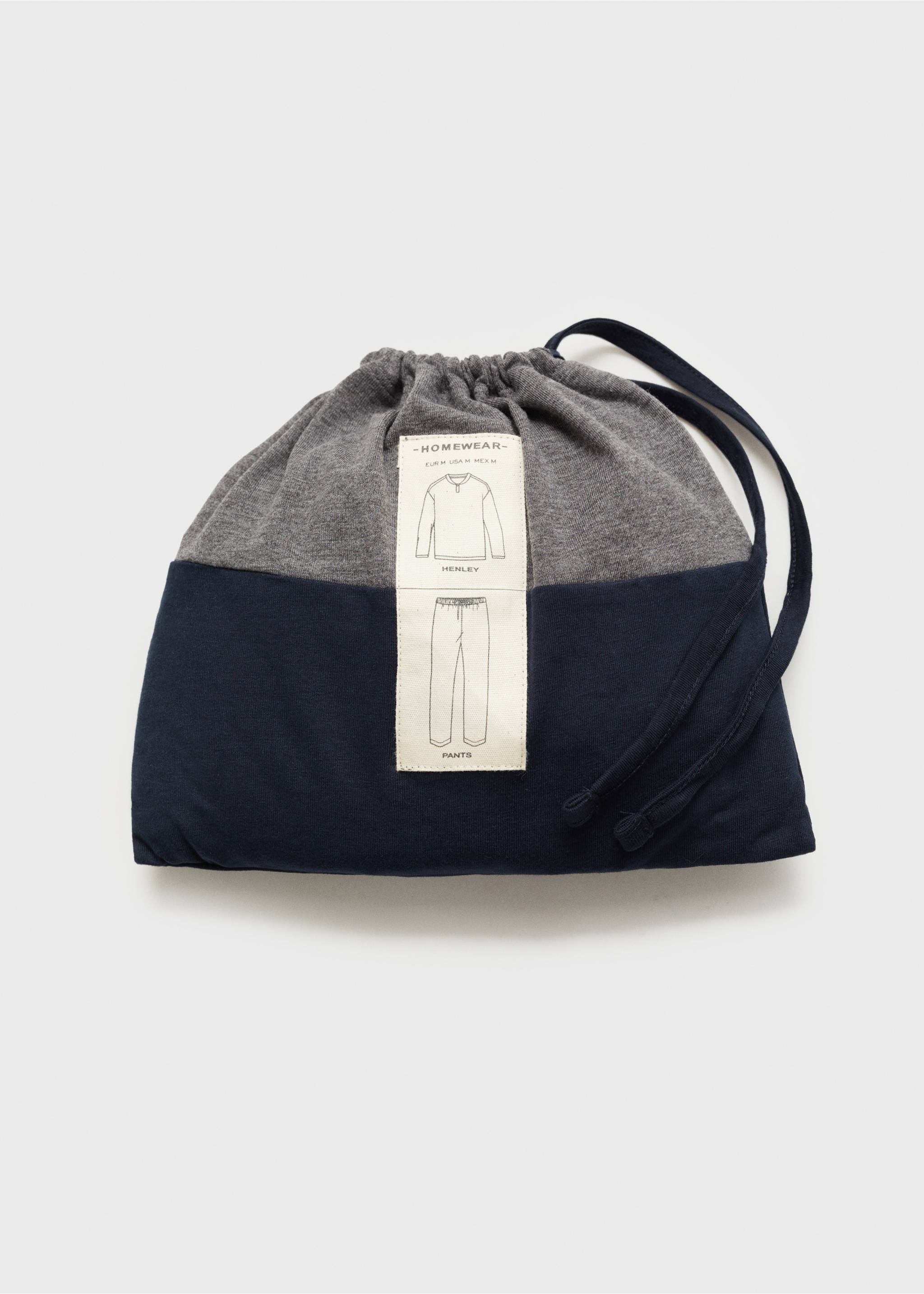 Pack pijama largo 100% algodón - Detalle del artículo 0, Azul marino oscuro. Ref: 87050627-00.