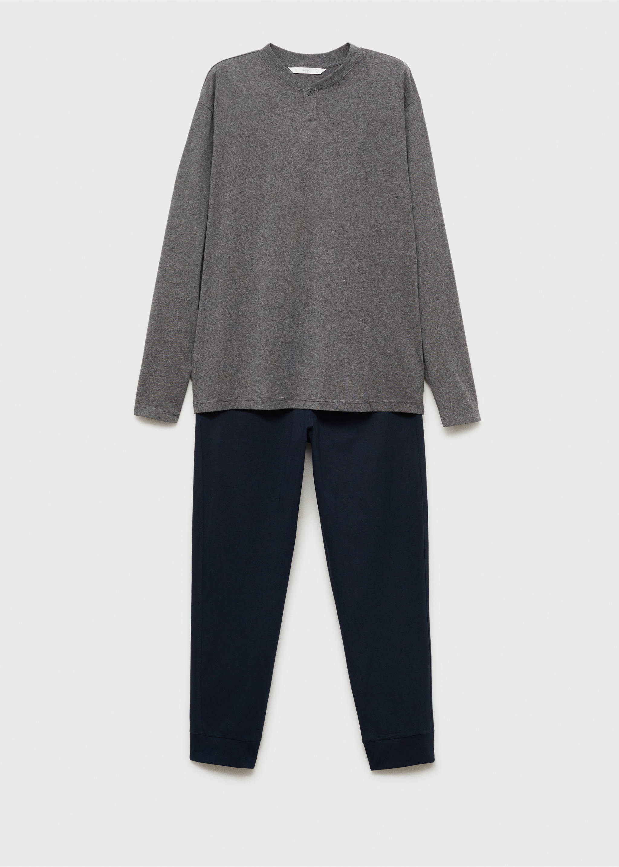Lange pyjama 100% katoen - Artikel zonder model, Donkermarine. Ref: 87050627-00.