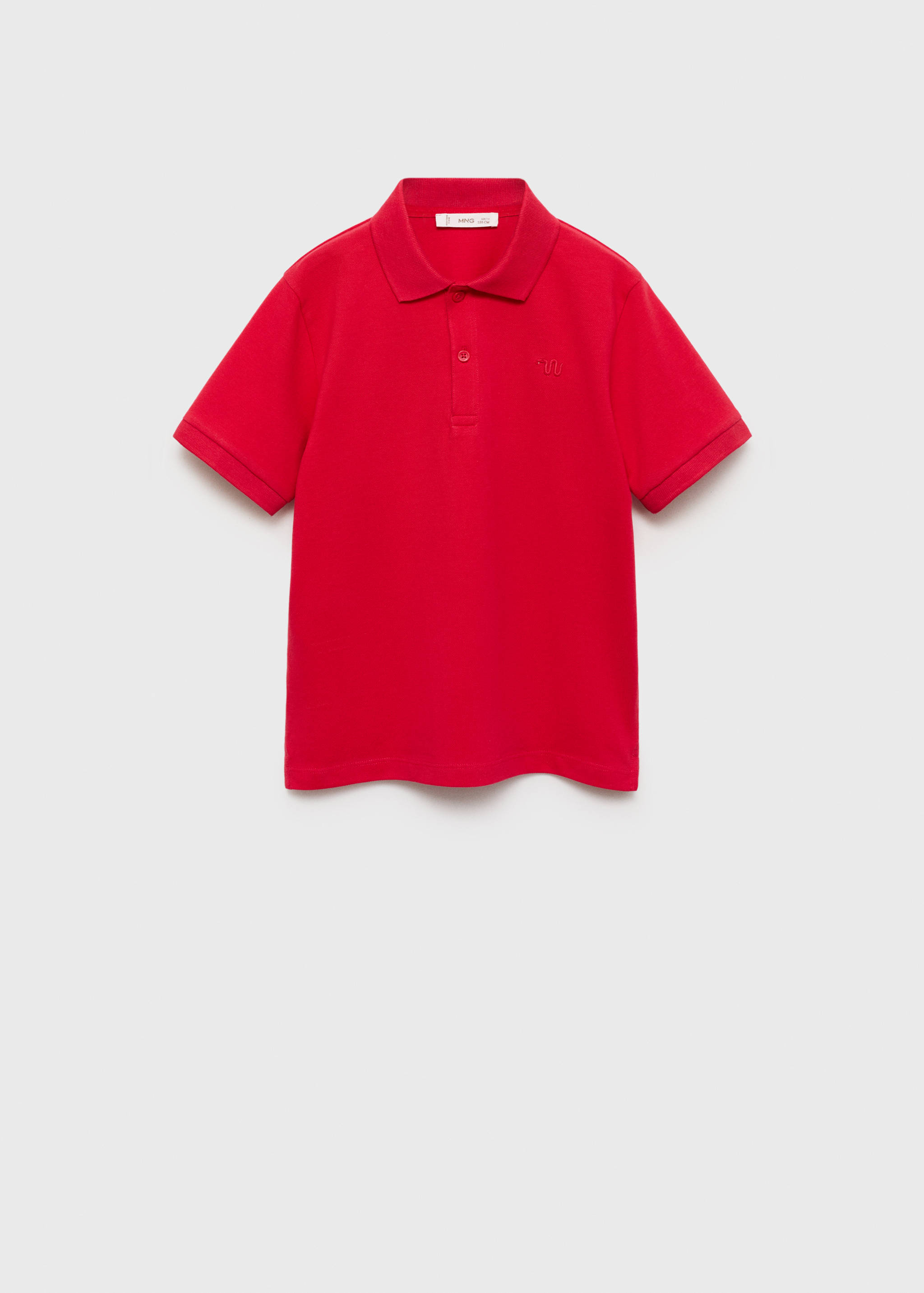 Short-sleeved cotton polo shirt - Article without model