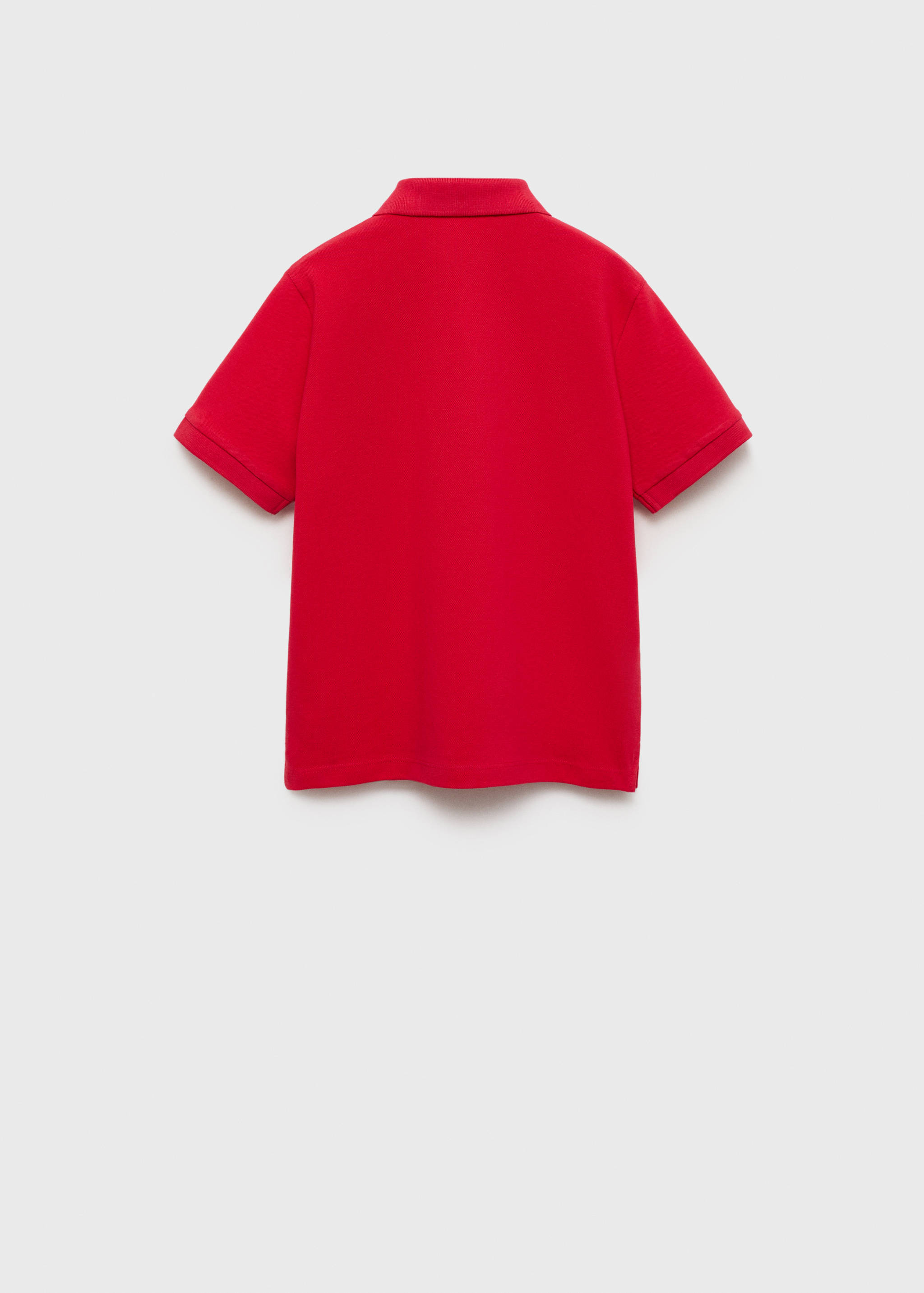Short-sleeved cotton polo shirt - Reverse of the article