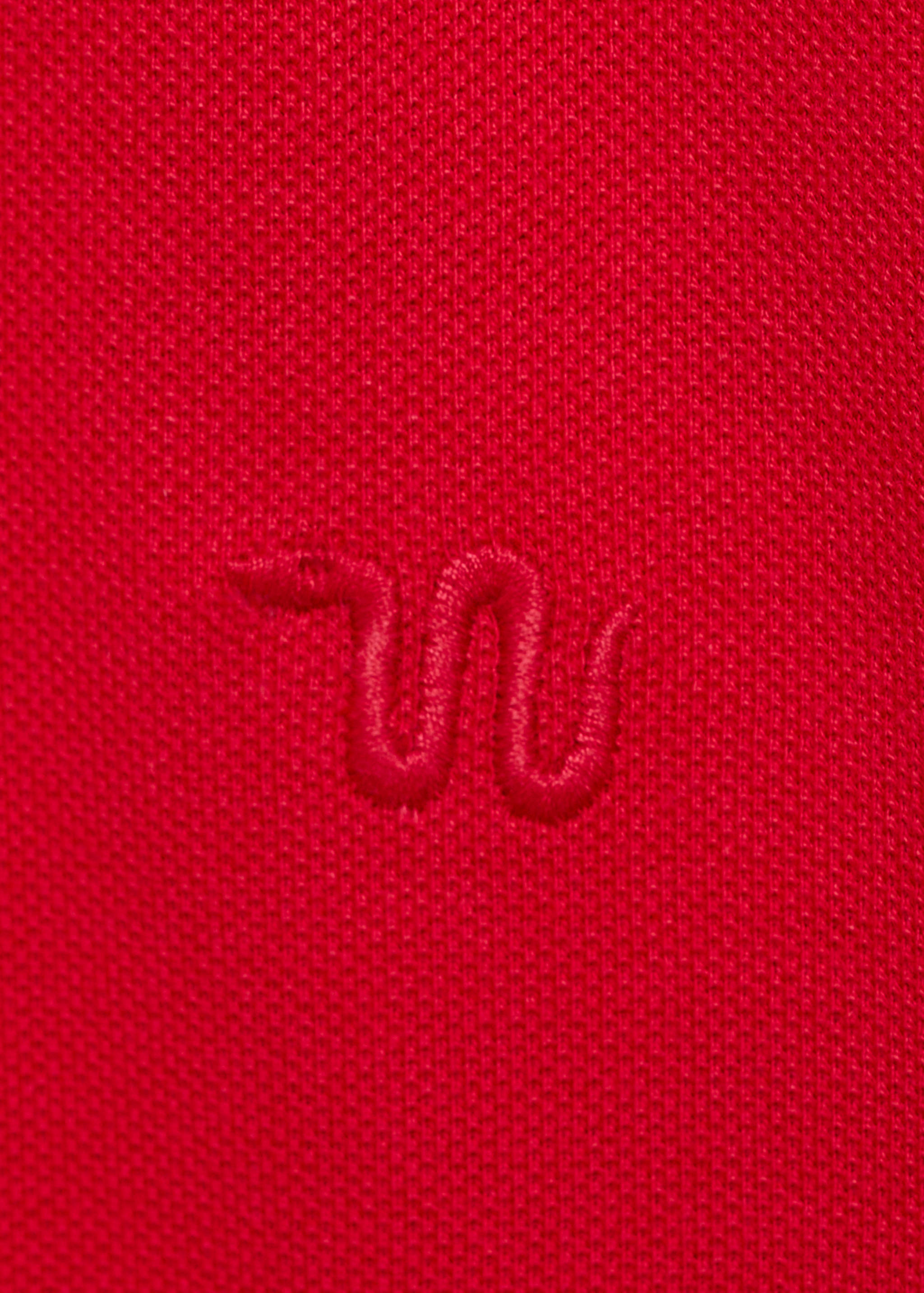 Short-sleeved cotton polo shirt - Details of the article 0