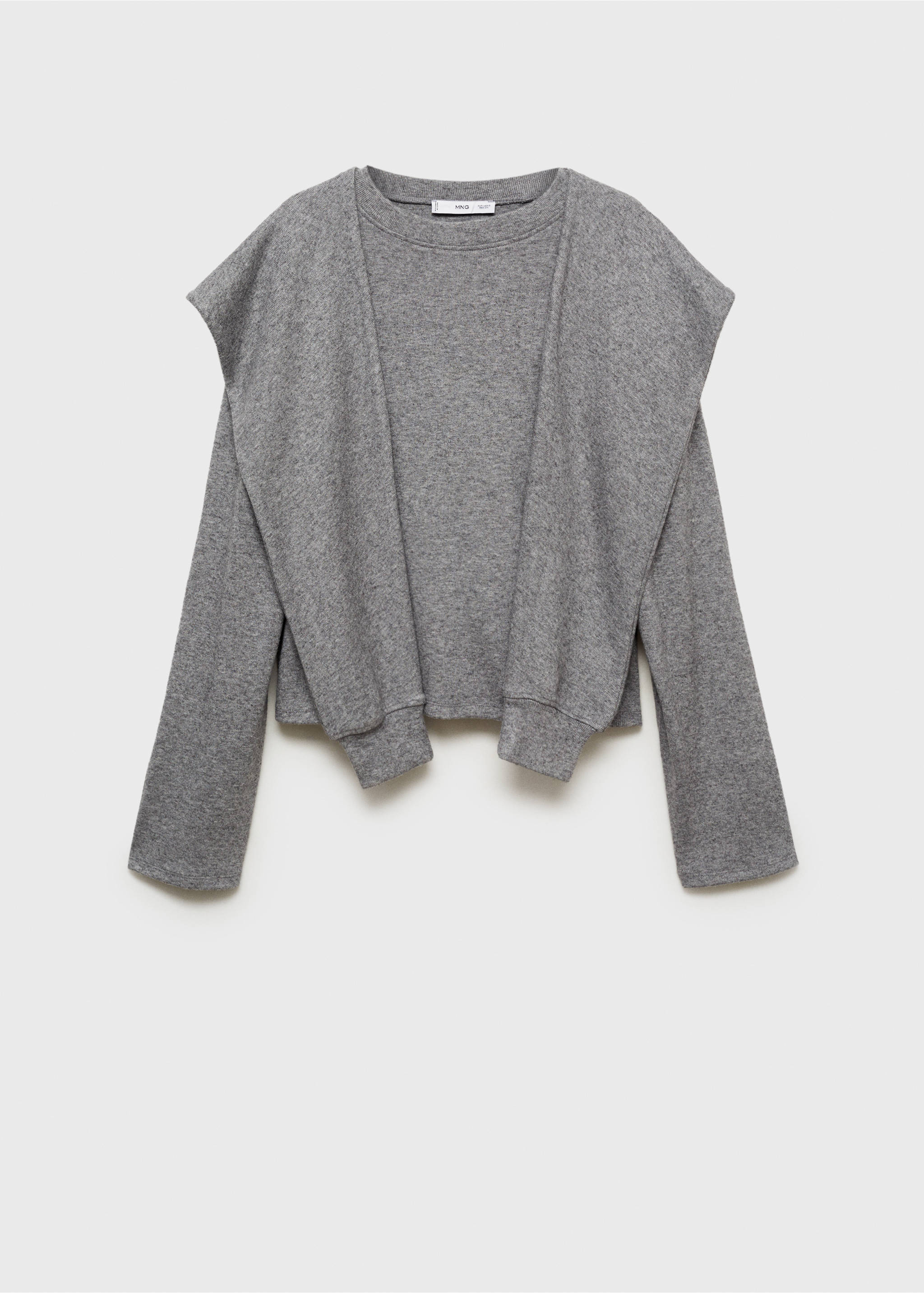 Sweatshirt met decoratieve mouwen - Artikel zonder model, Grijs. Ref: 87050636-00.
