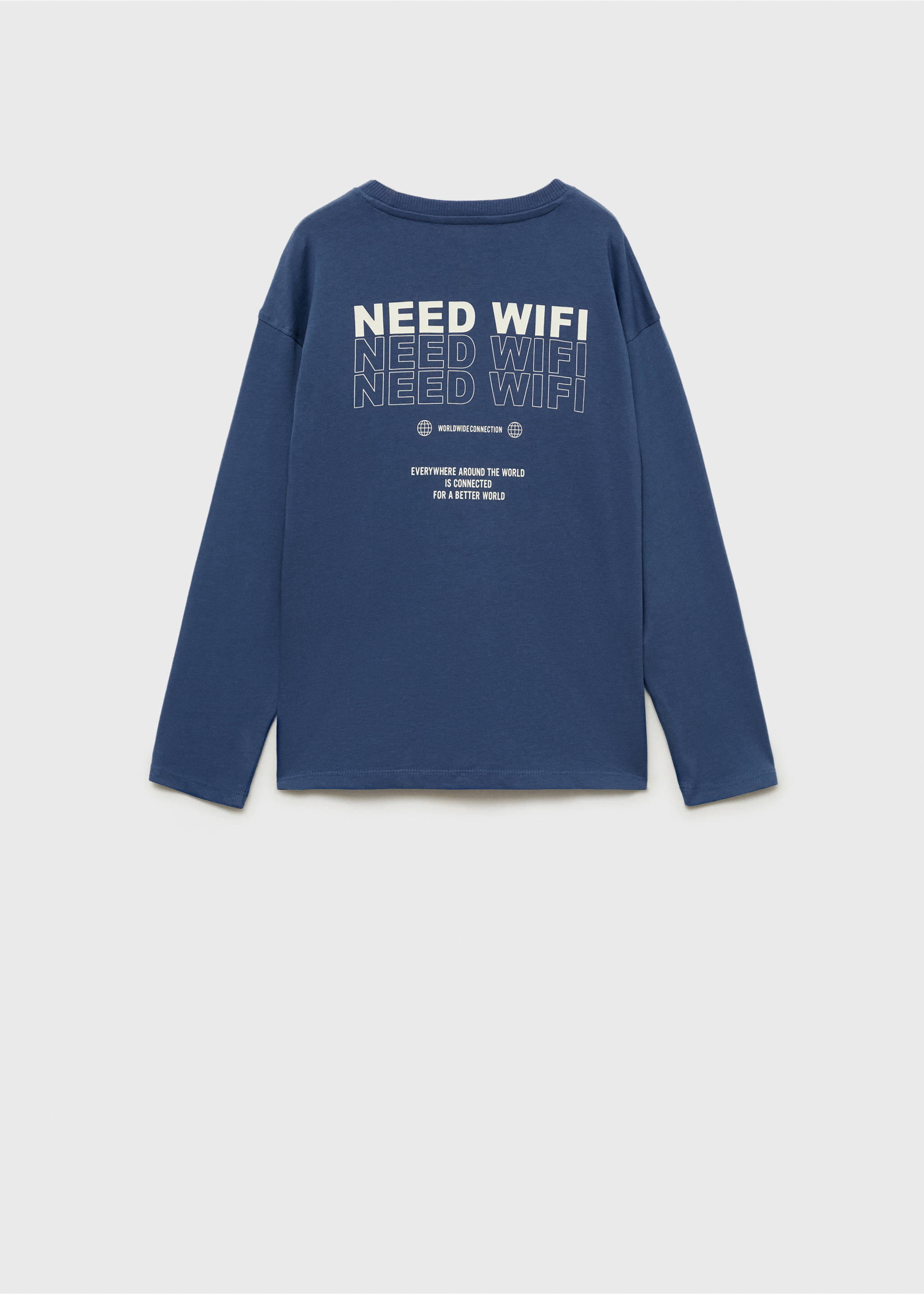 Samarreta missatge - Revers de l'article, Blau. Ref: 87050637-00.