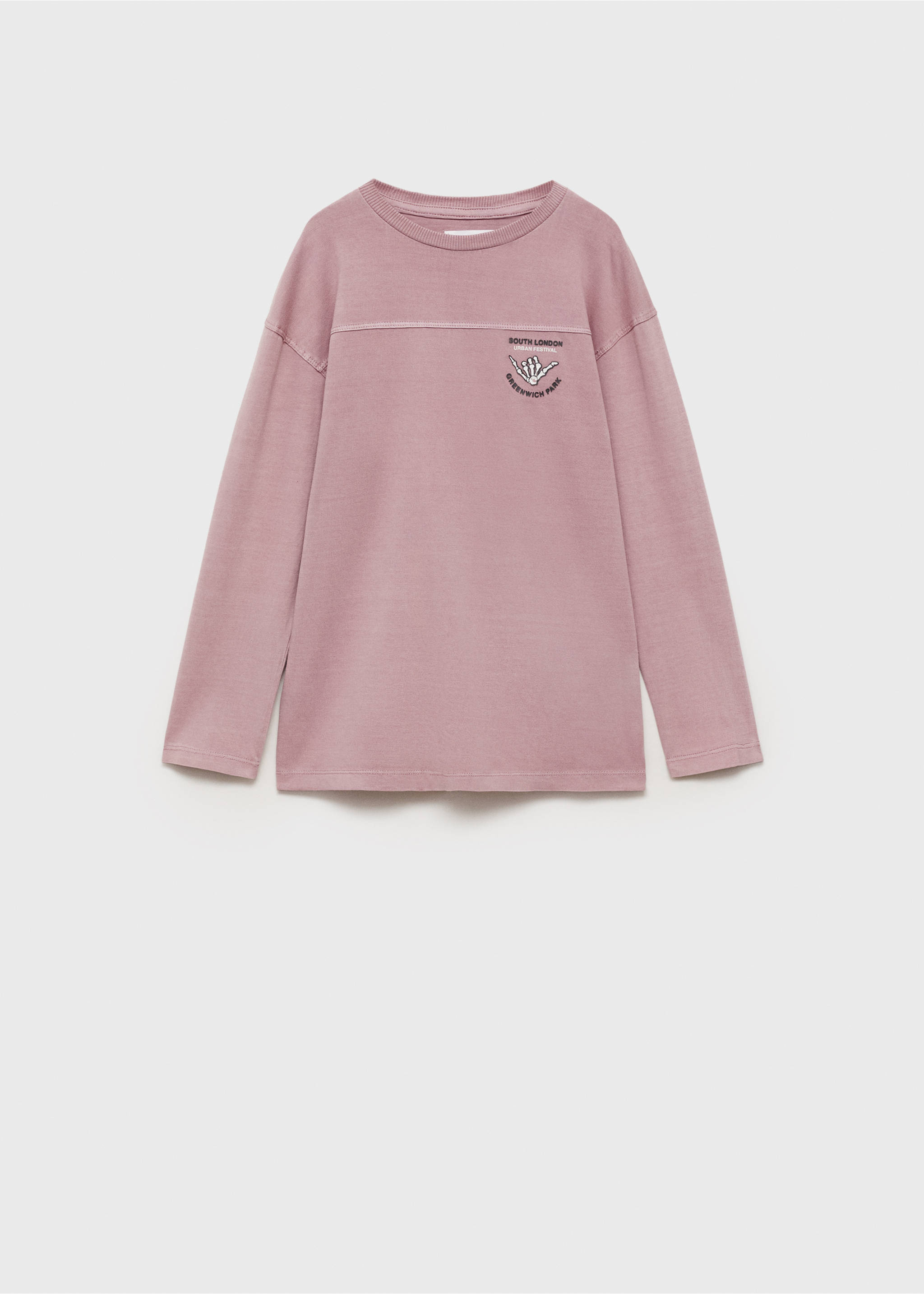 Washed-effect cotton t-shirt - Article without model, Light/Pastel Purple. Ref: 87050642-00.
