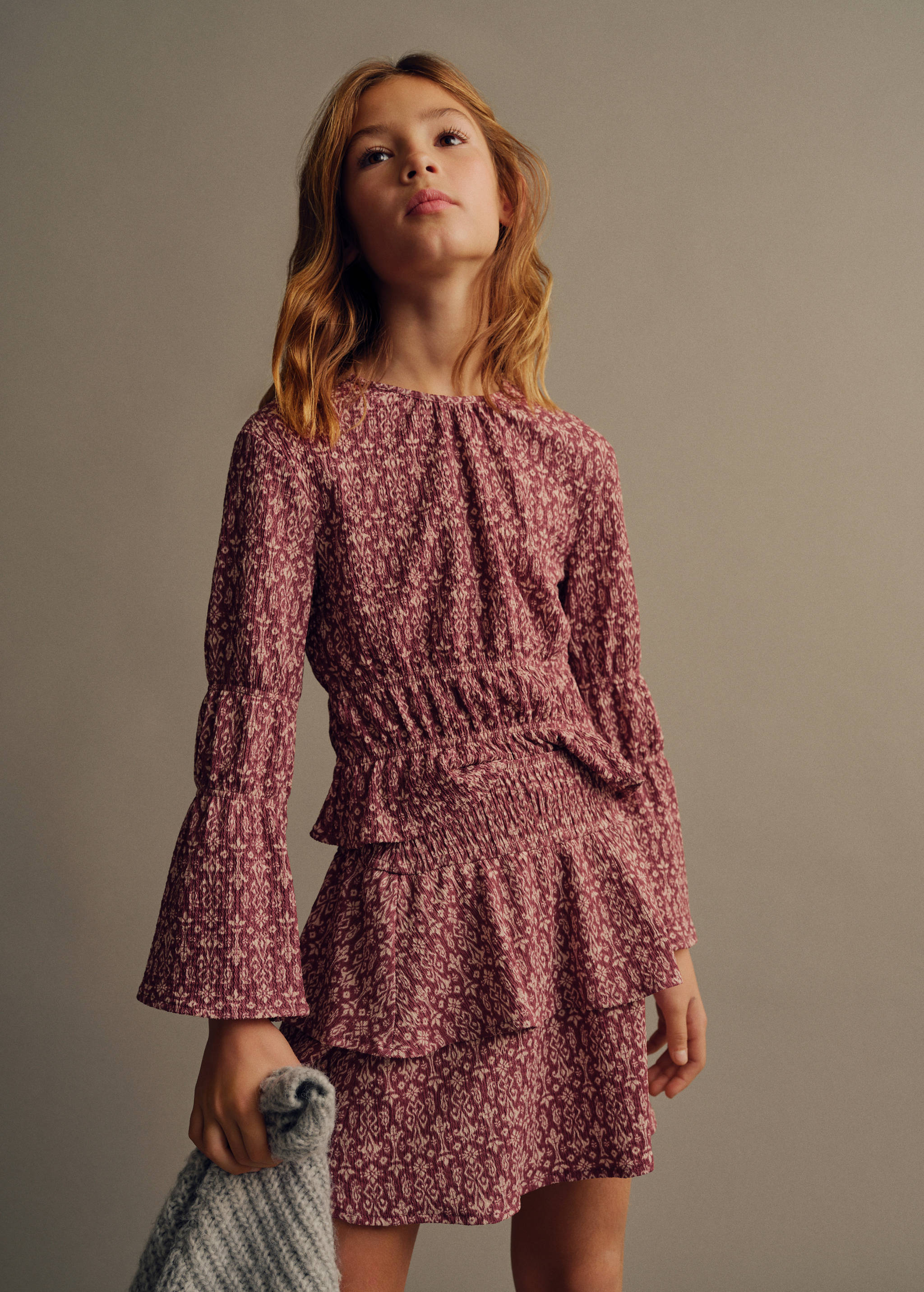 Printed skirt with ruffles - Medium plane