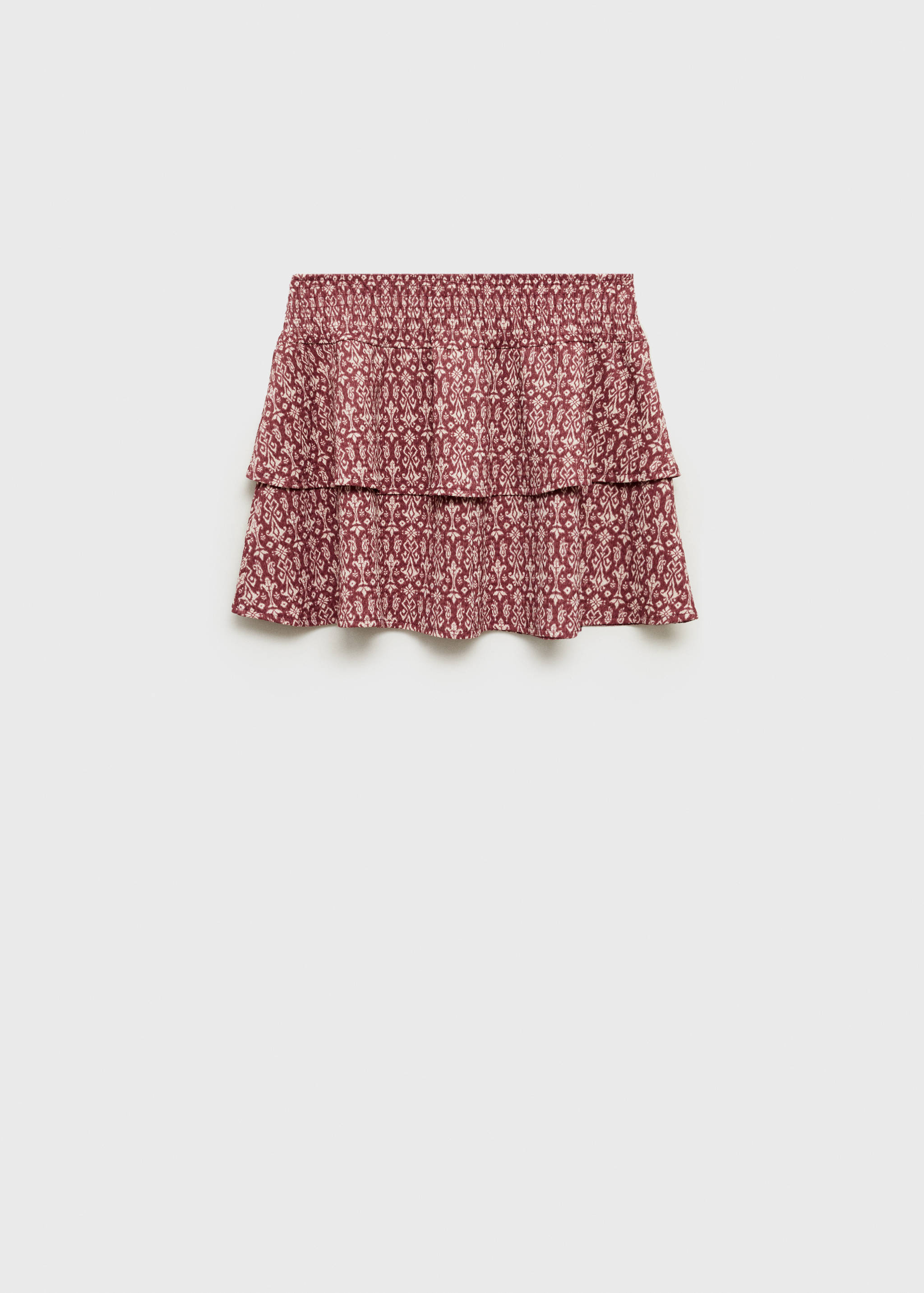 Printed skirt with ruffles - Reverse of the article
