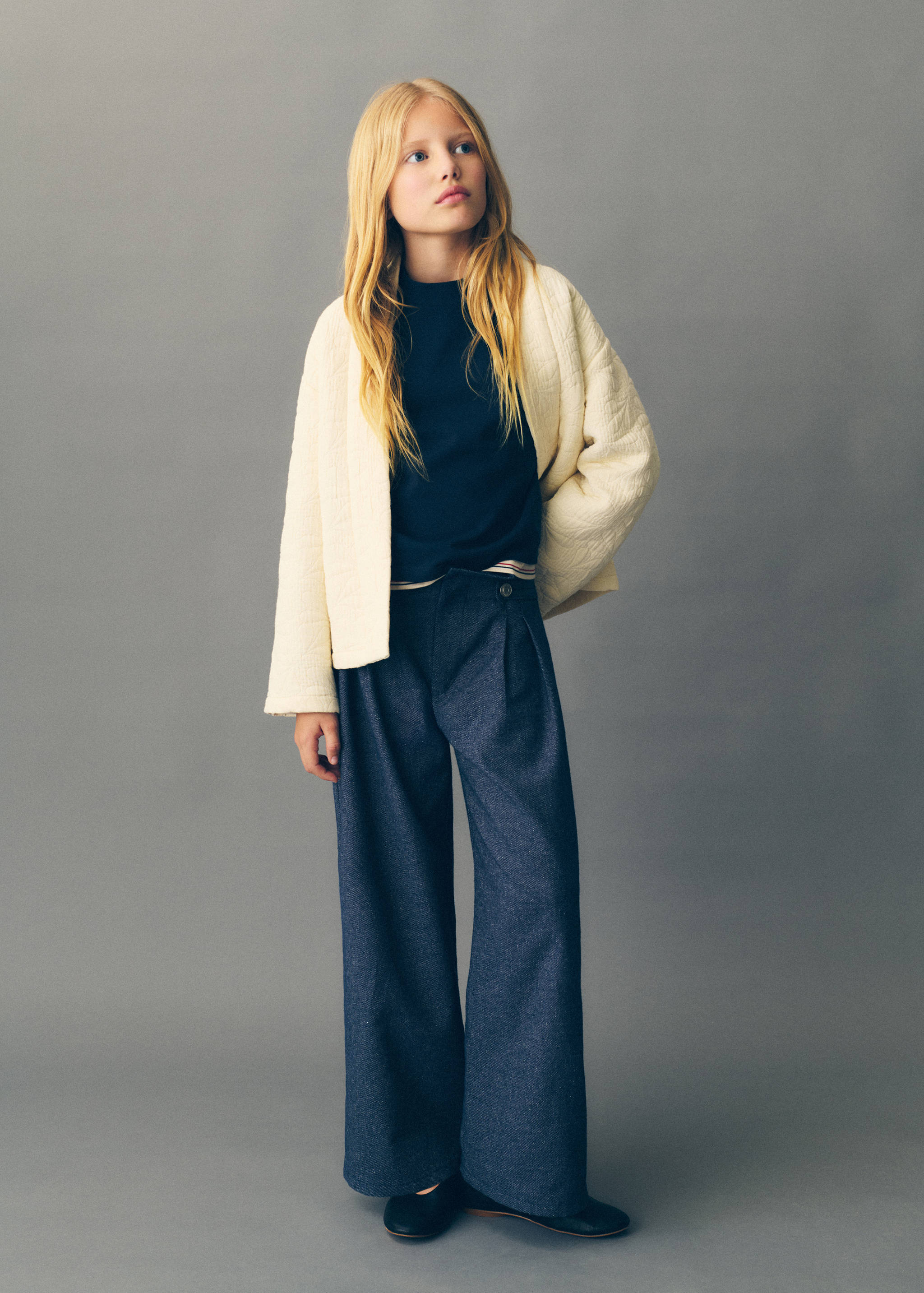Wide leg pleated pants - Details of the article 6