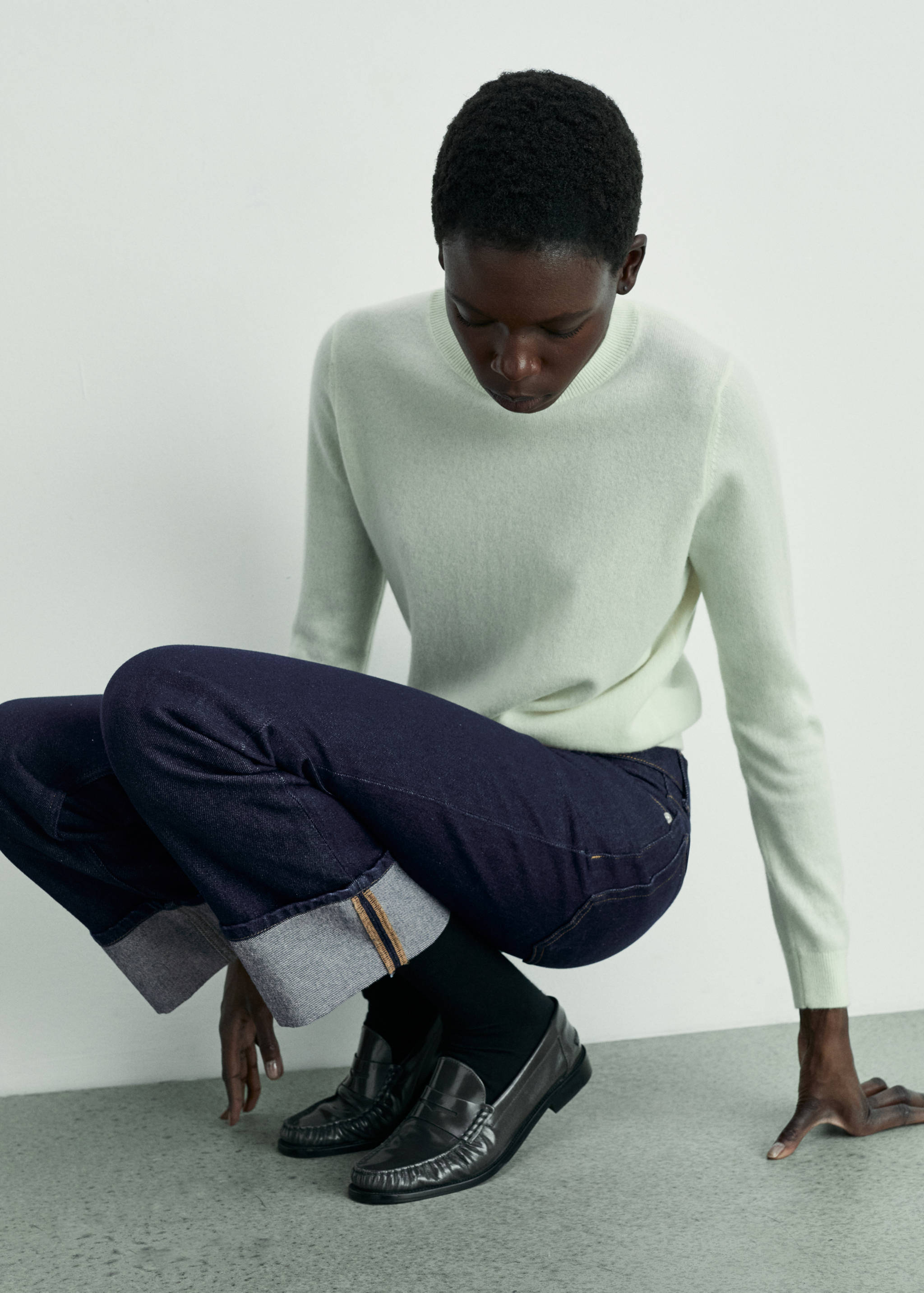 Rinse-wash jeans with cuffs - Details of the article 2