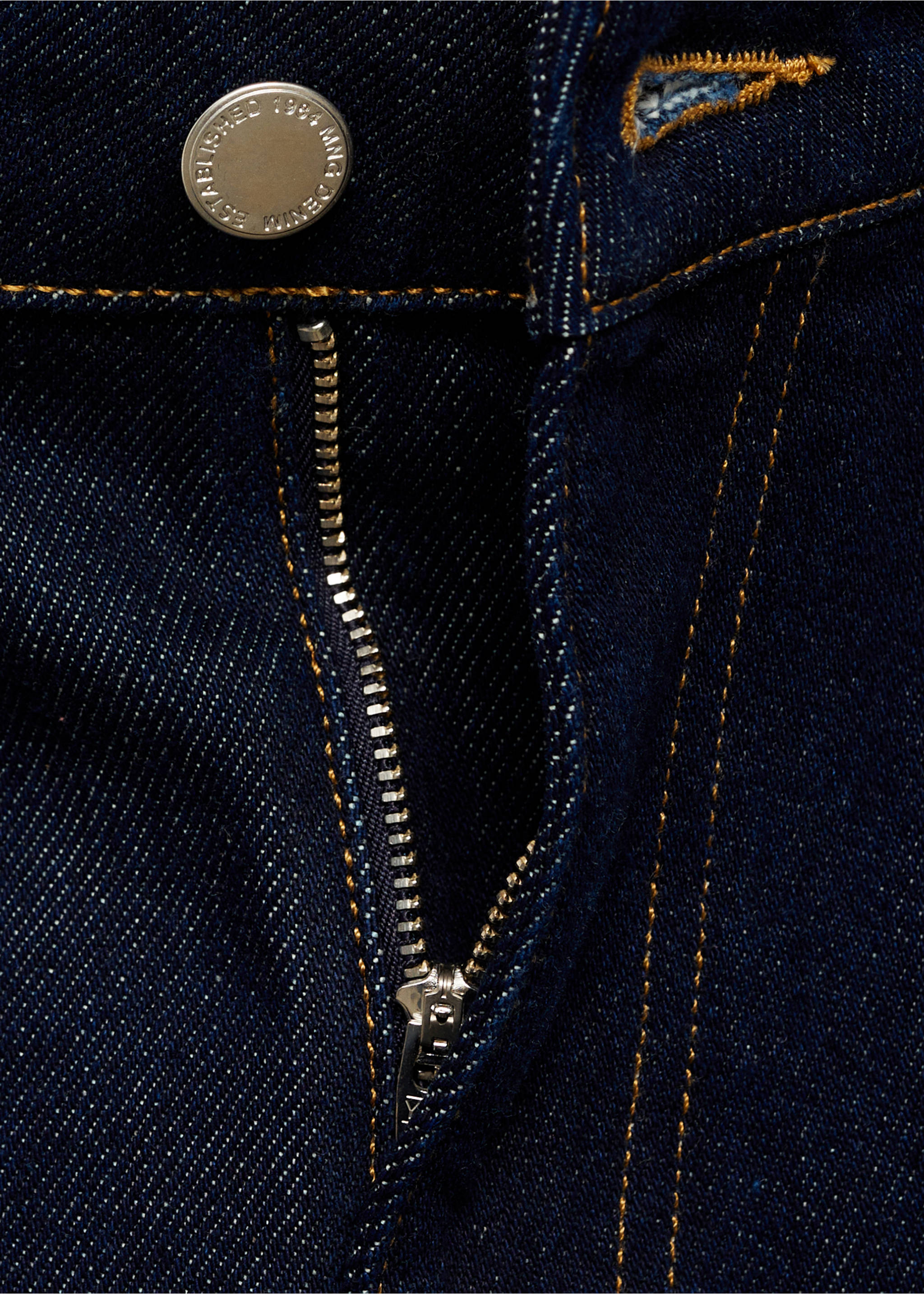 Rinse-wash jeans with cuffs - Details of the article 0, Open Blue. Ref: 87050650-00.