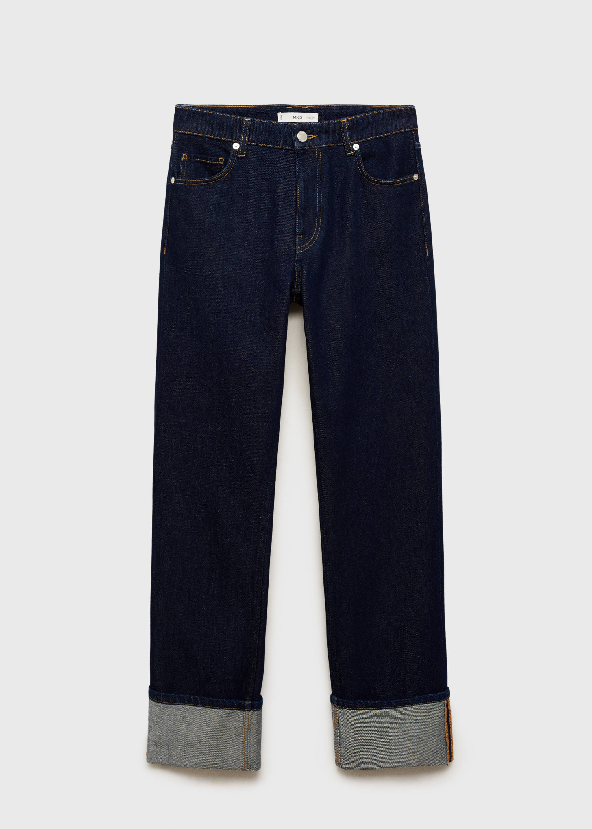Rinse-wash jeans with cuffs - Article without model