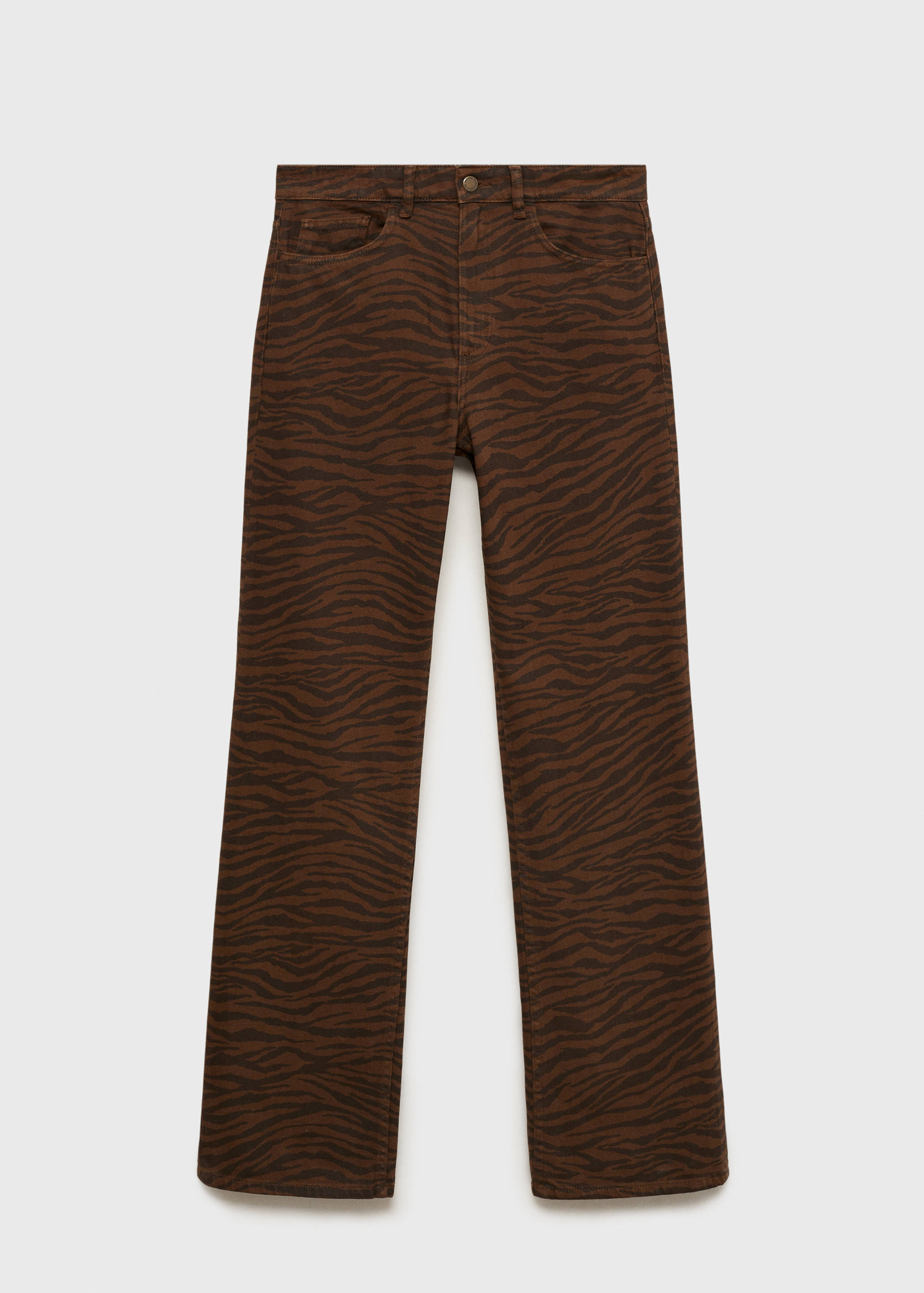 Zebra-print straight-fit jeans - Article without model