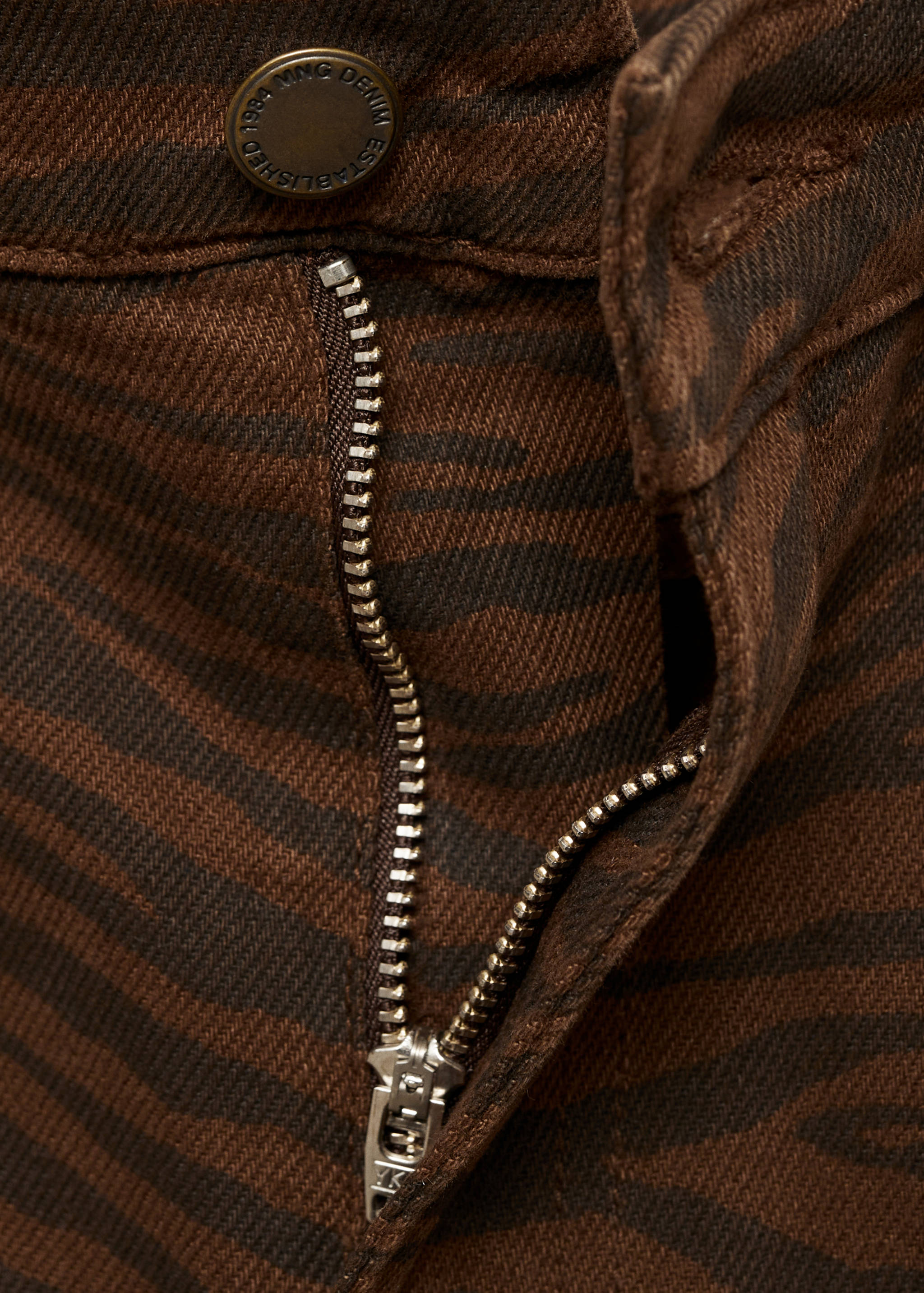 Zebra-print straight-fit jeans - Details of the article 0