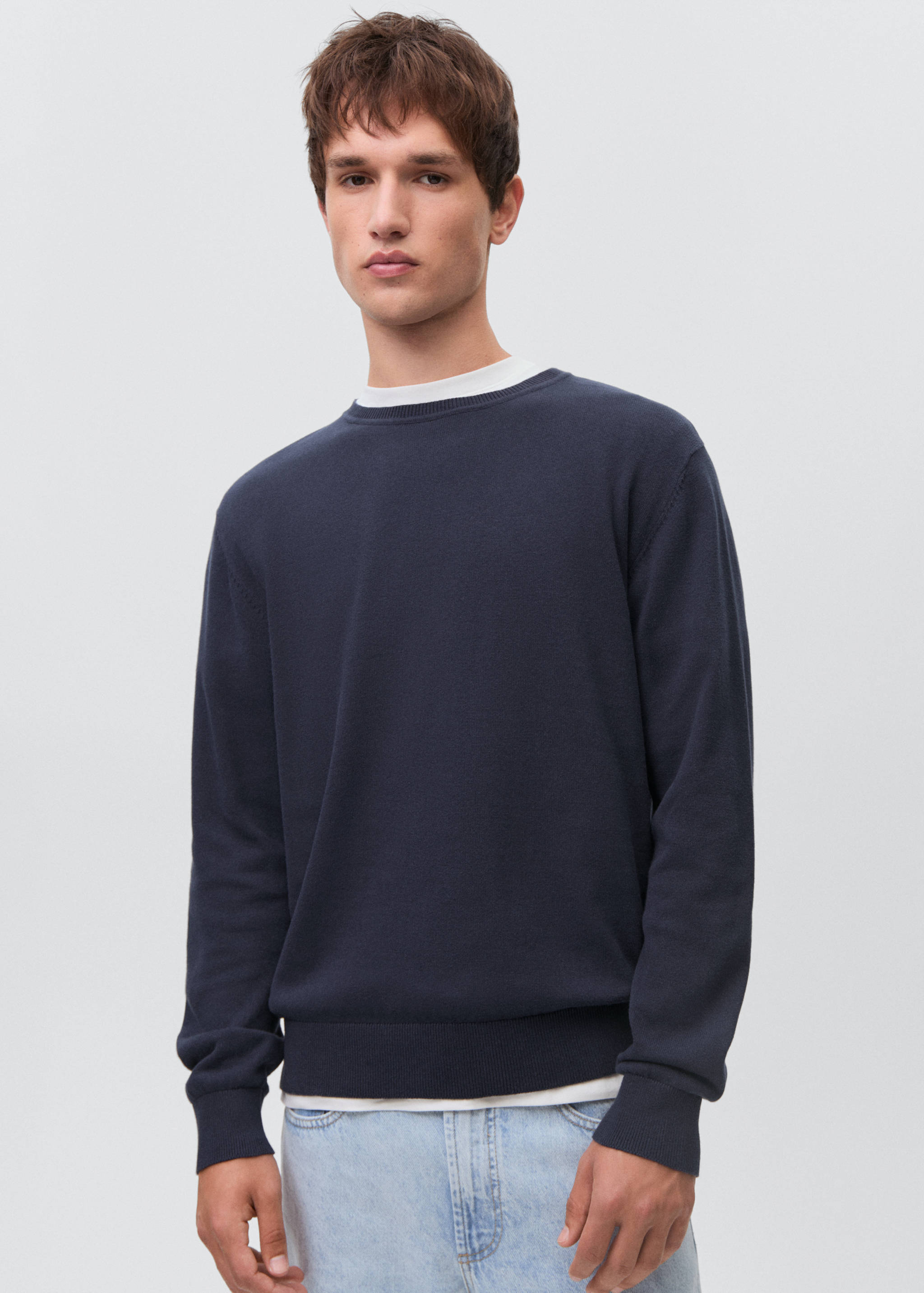 Strickpullover aus Baumwolle - Mittlere Ansicht