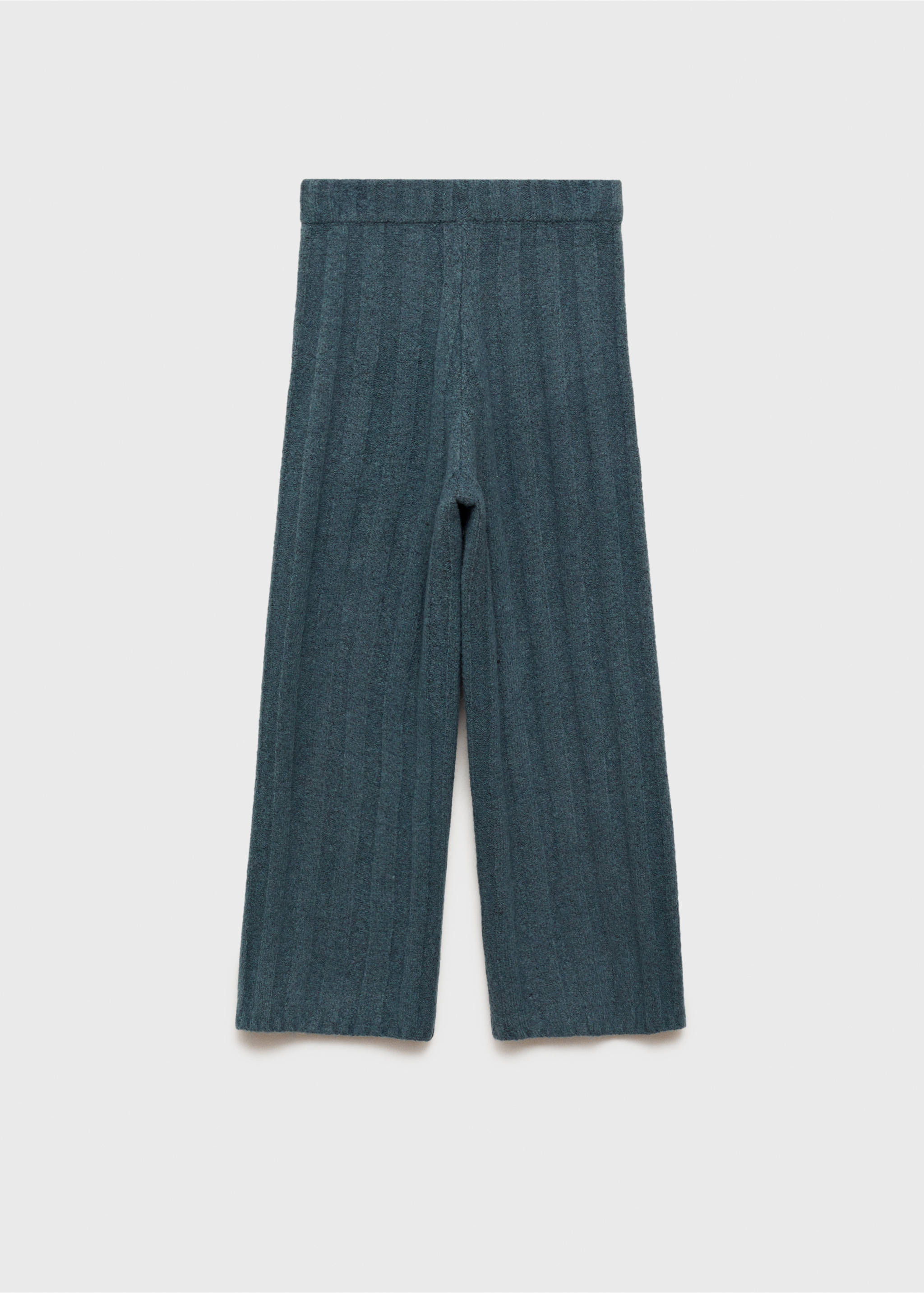 Pantalon maille côtelée - Verso de l’article, Bleu pétrole. Ref: 87051051-00.