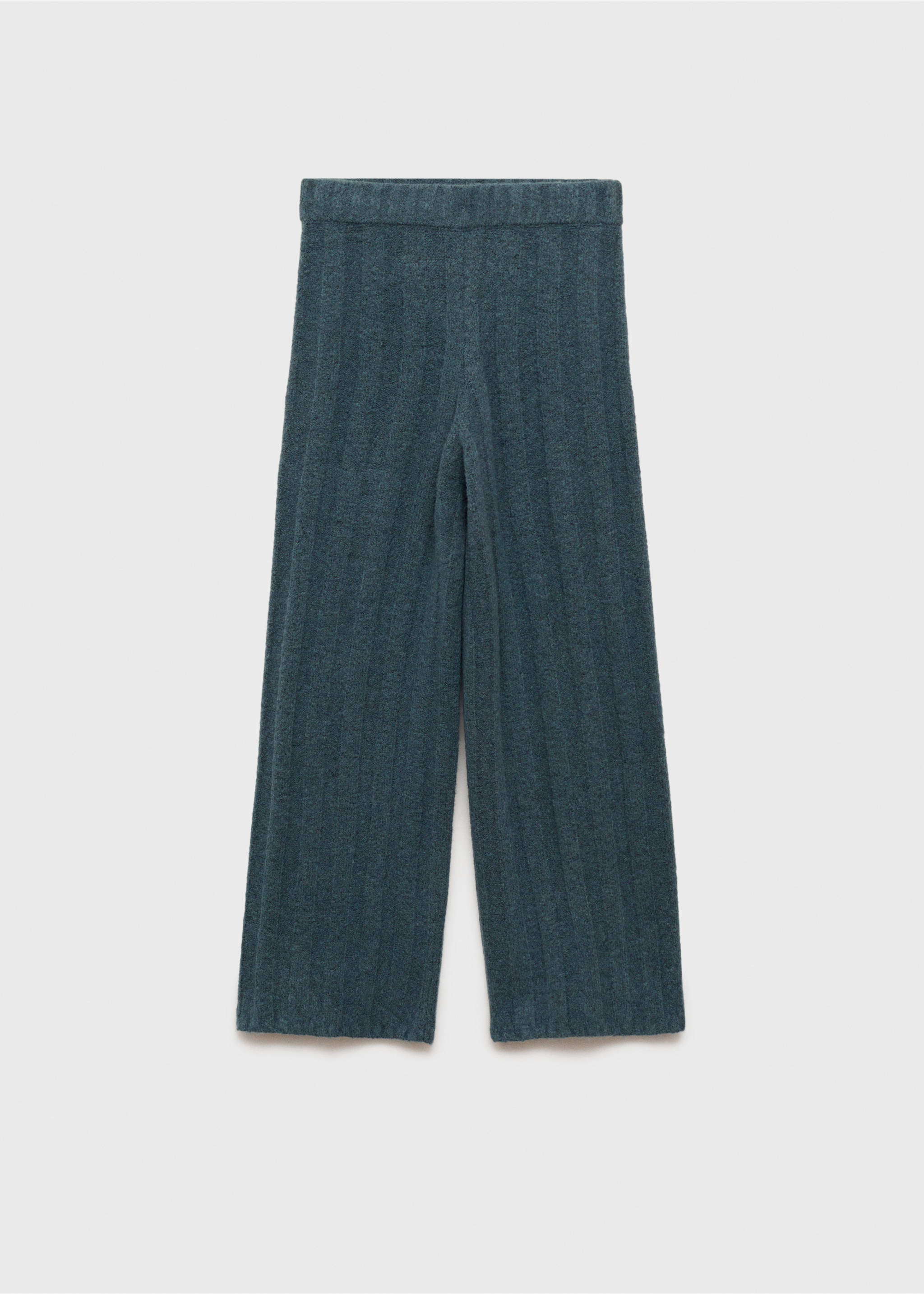 Pantalon maille côtelée - Article sans modèle, Bleu pétrole. Ref: 87051051-00.