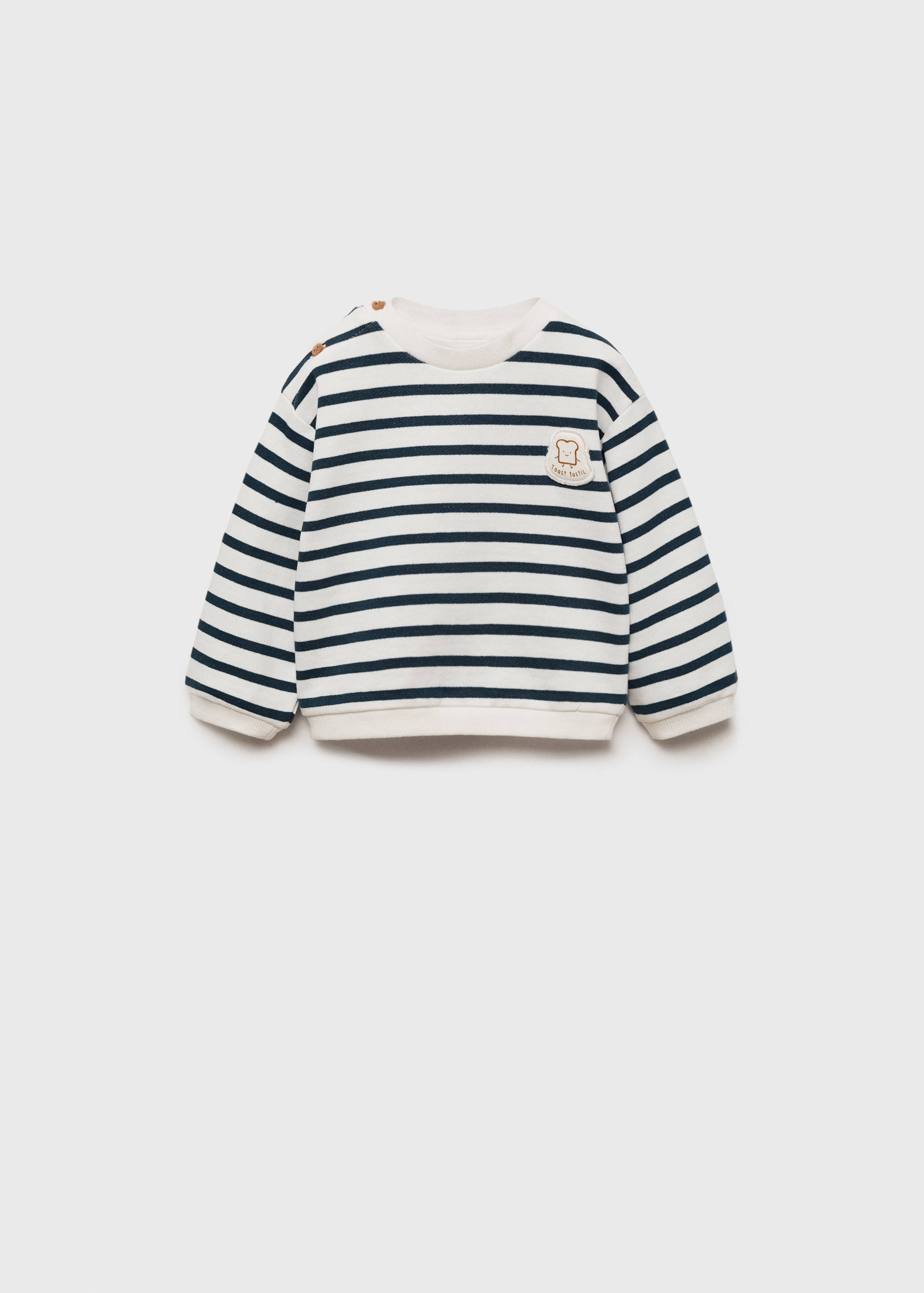 Striped cotton-blend sweatshirt - Article without model