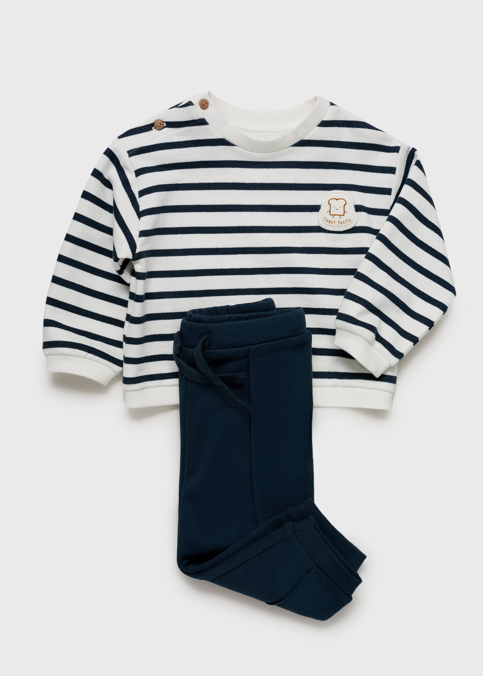 Striped cotton-blend sweatshirt - Details of the article 0