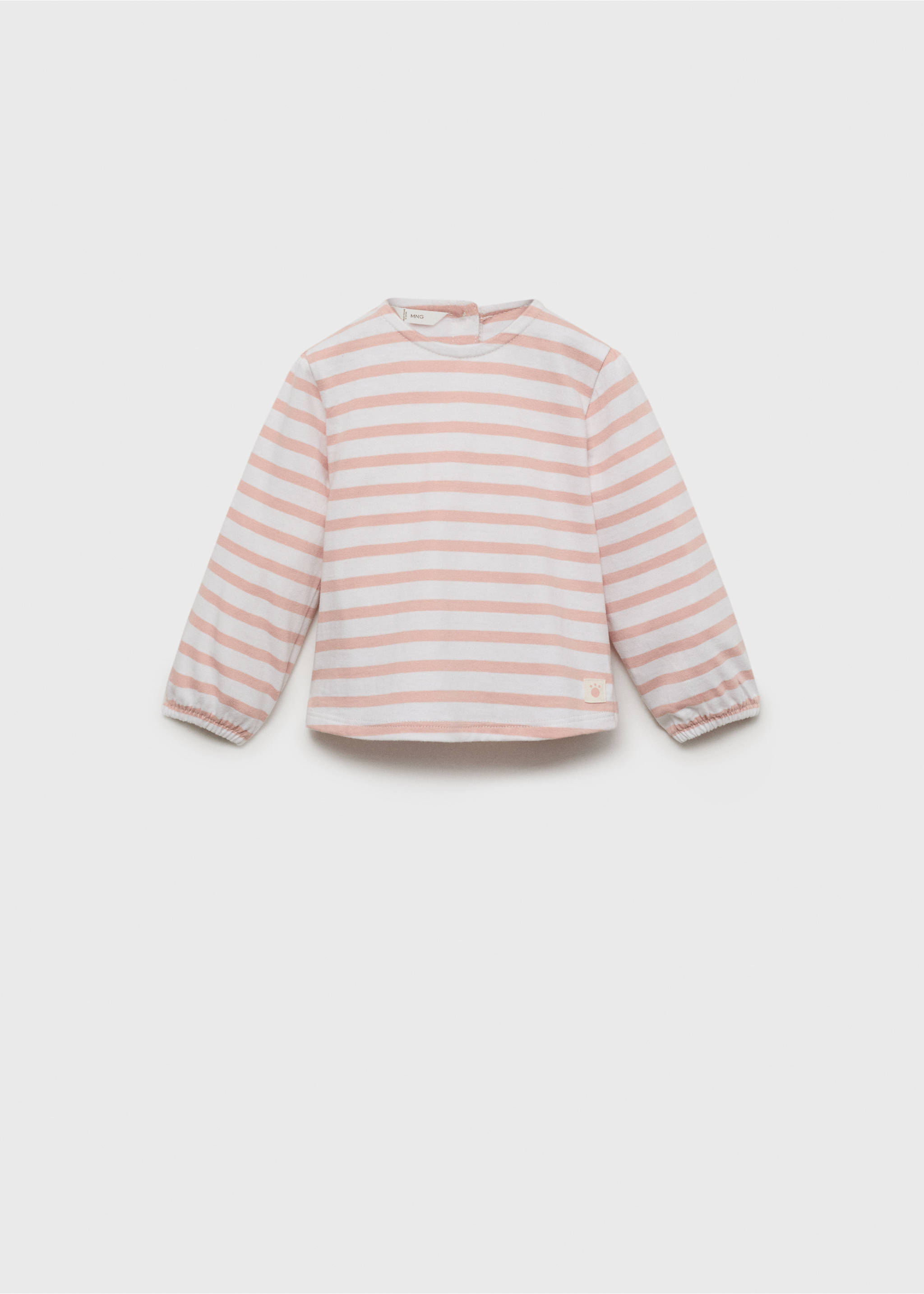 Gestreiftes Baumwoll-Shirt - Artikel ohne Model, Rosa. Ref: 87051053-00.