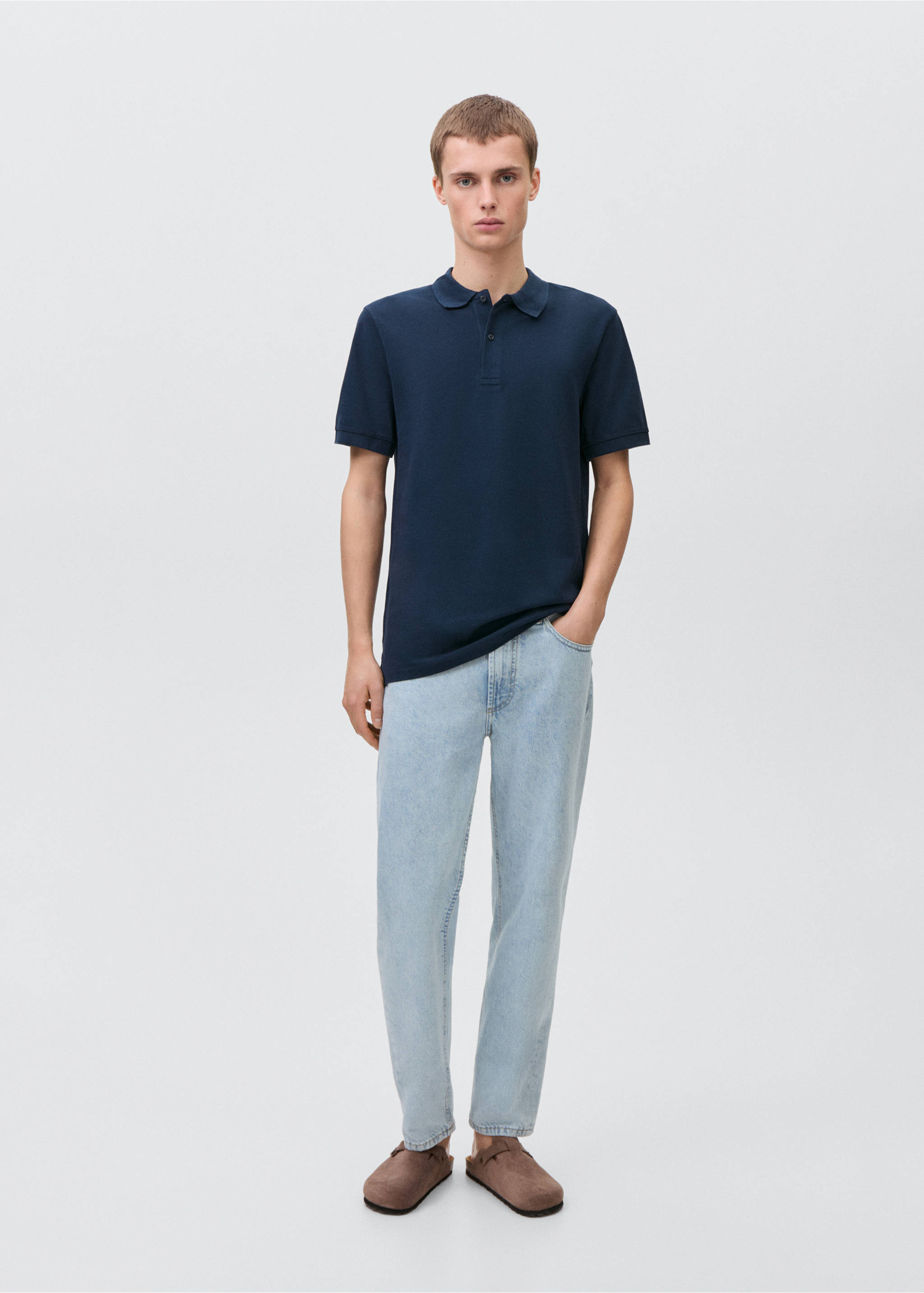 Cotton piqué polo shirt - General plane, Dark Navy. Ref: 87051057-00.