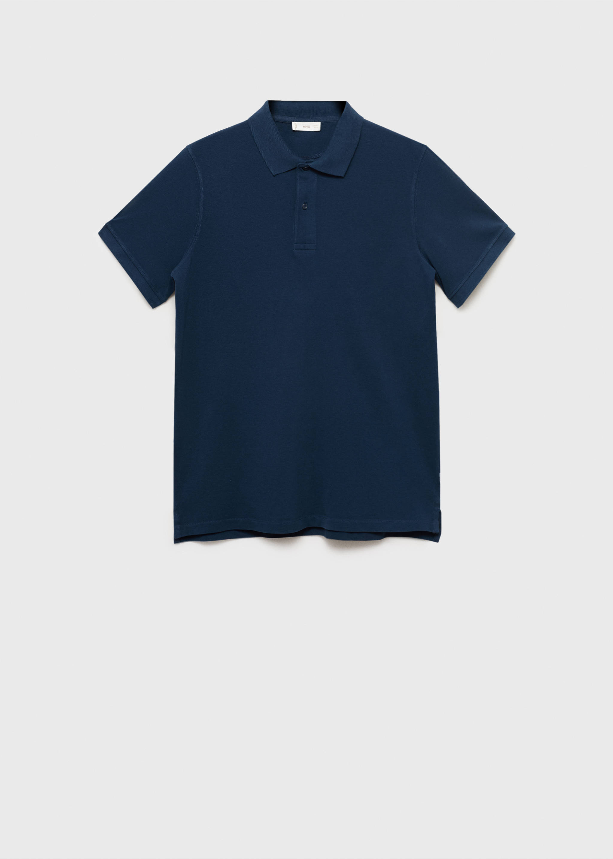 Cotton piqué polo shirt - Article without model, Dark Navy. Ref: 87051057-00.