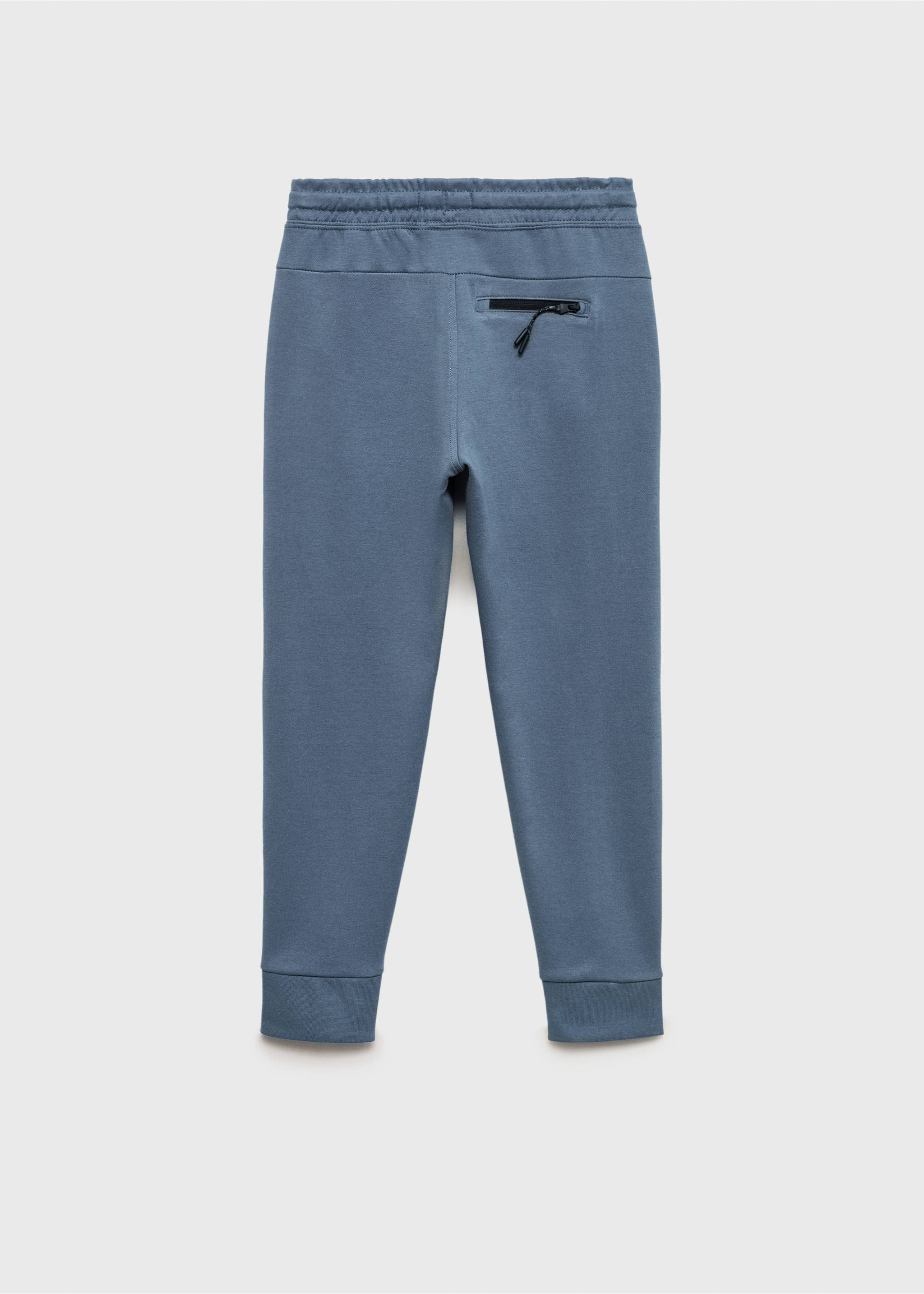 Jogger trousers with elastic waist - Reverse of the article, Blue. Ref: 87051512-00.