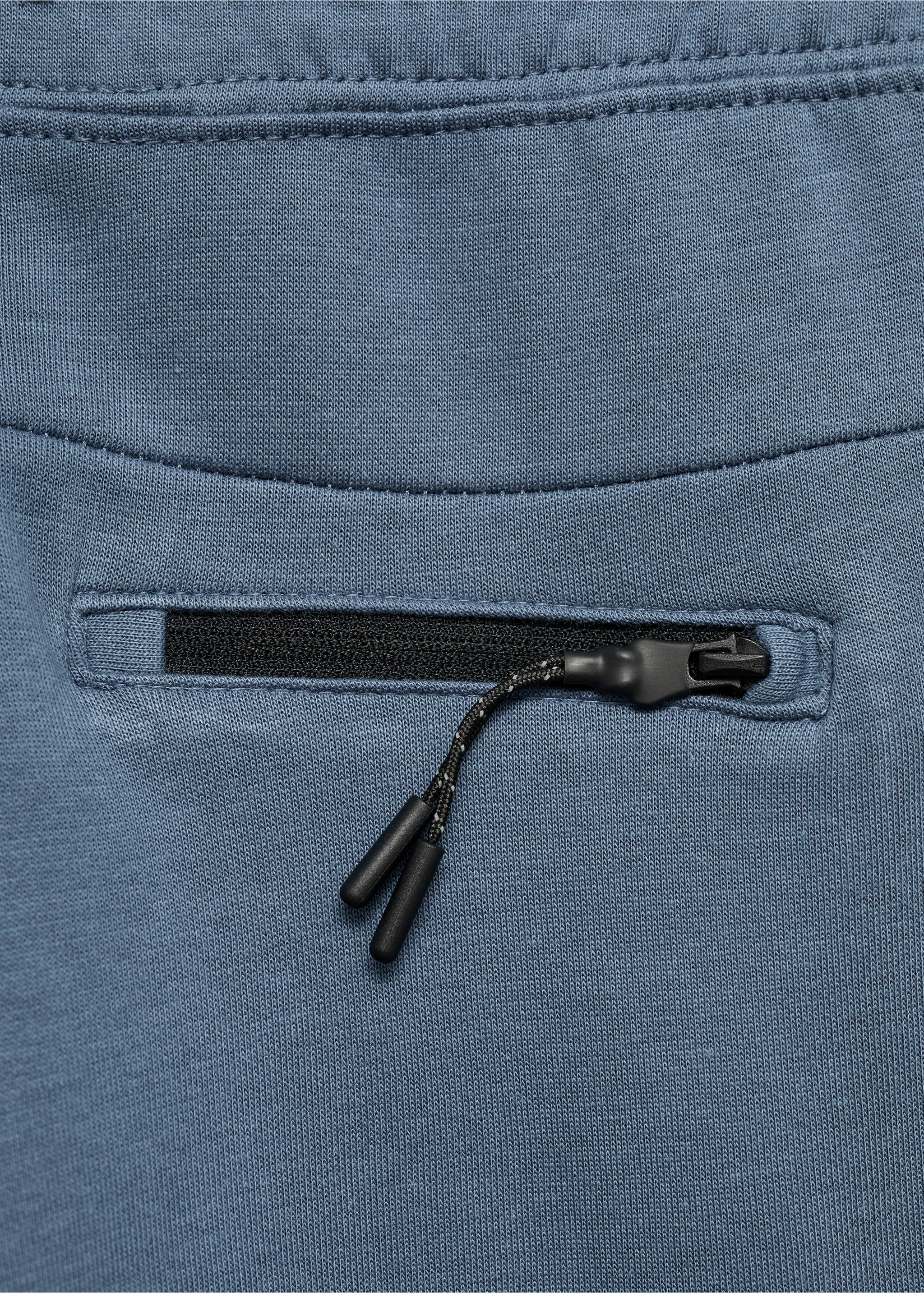 Jogger trousers with elastic waist - Details of the article 8, Blue. Ref: 87051512-00.