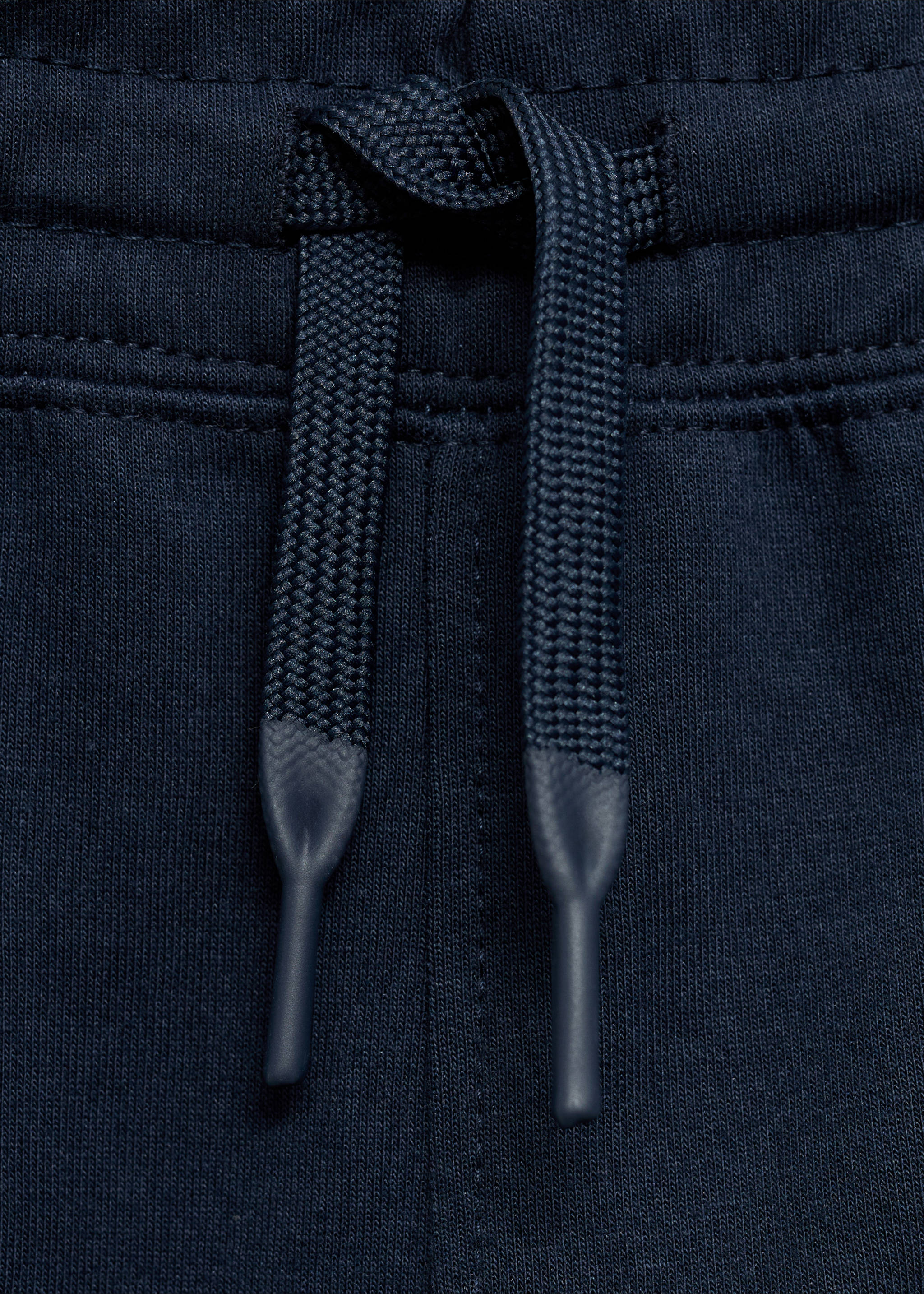 Jogger trousers with elastic waist - Details of the article 8, Dark Navy. Ref: 87051512-00.