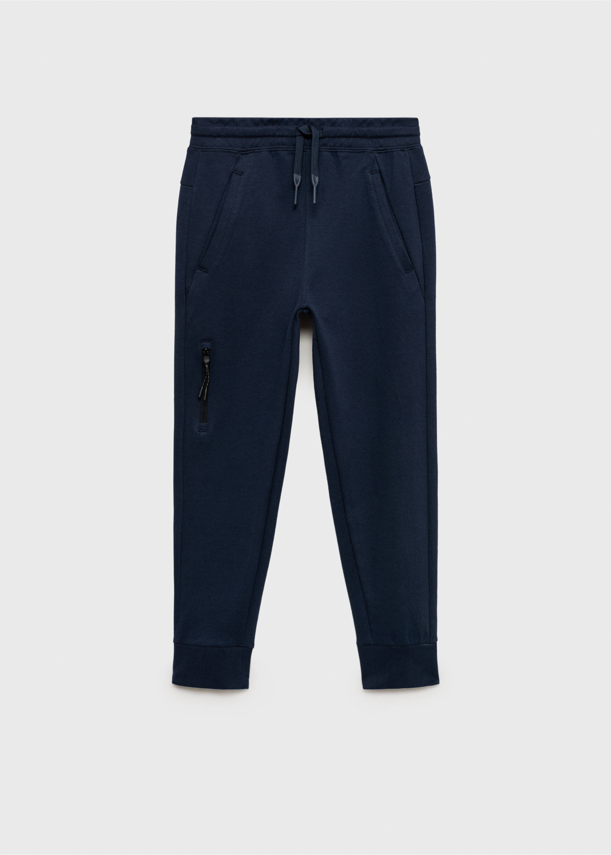 Jogger trousers with elastic waist - Article without model, Dark Navy. Ref: 87051512-00.