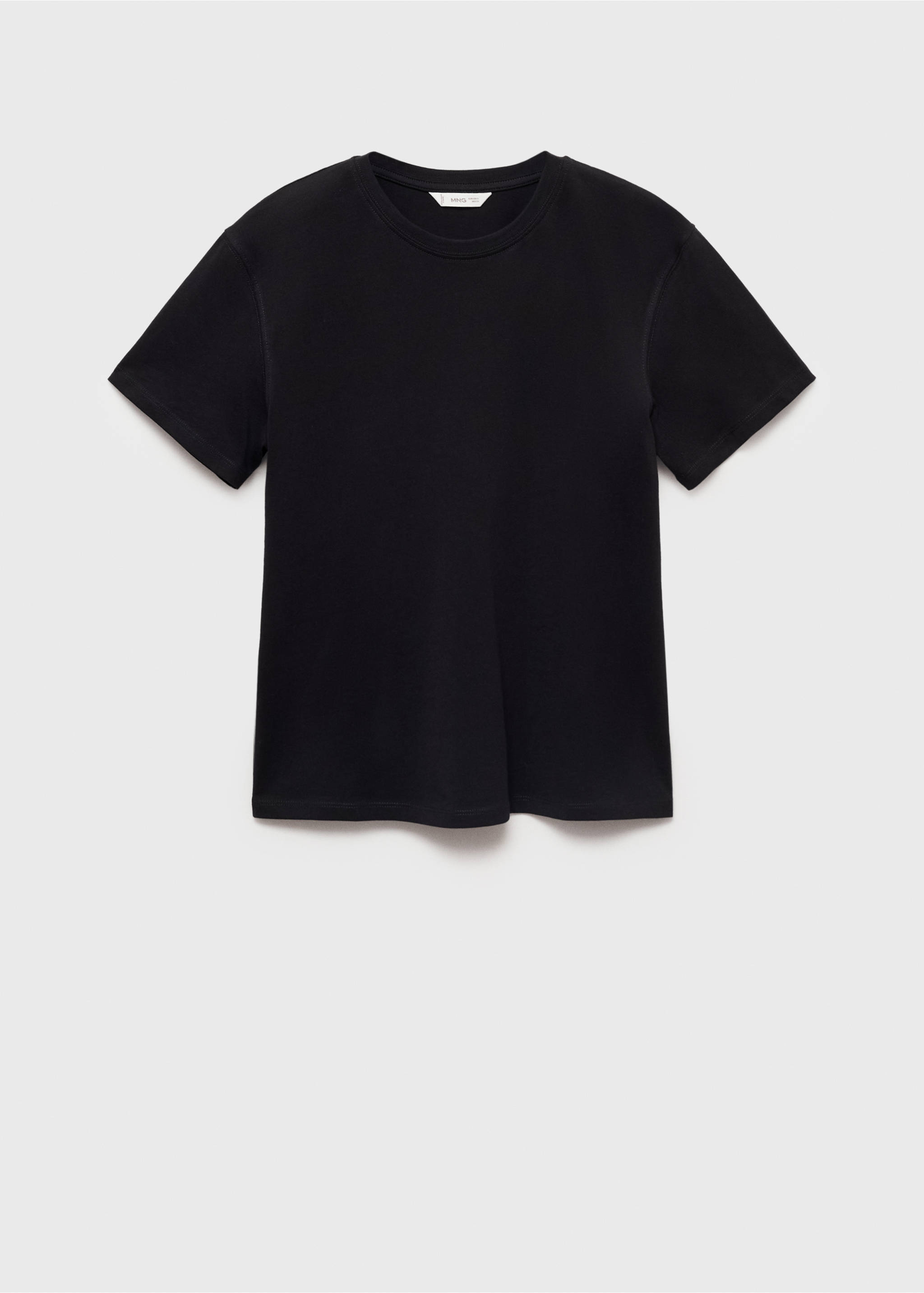 T-shirt med utstansad blixt - Artikel utan modell, Svart. Ref: 87051515-00.