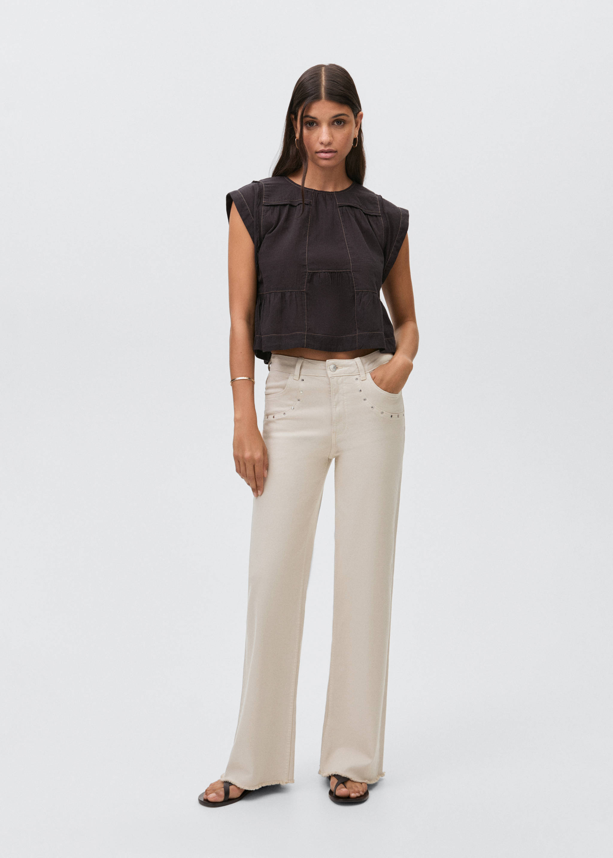 Straight-fit jeans with studs - General plane