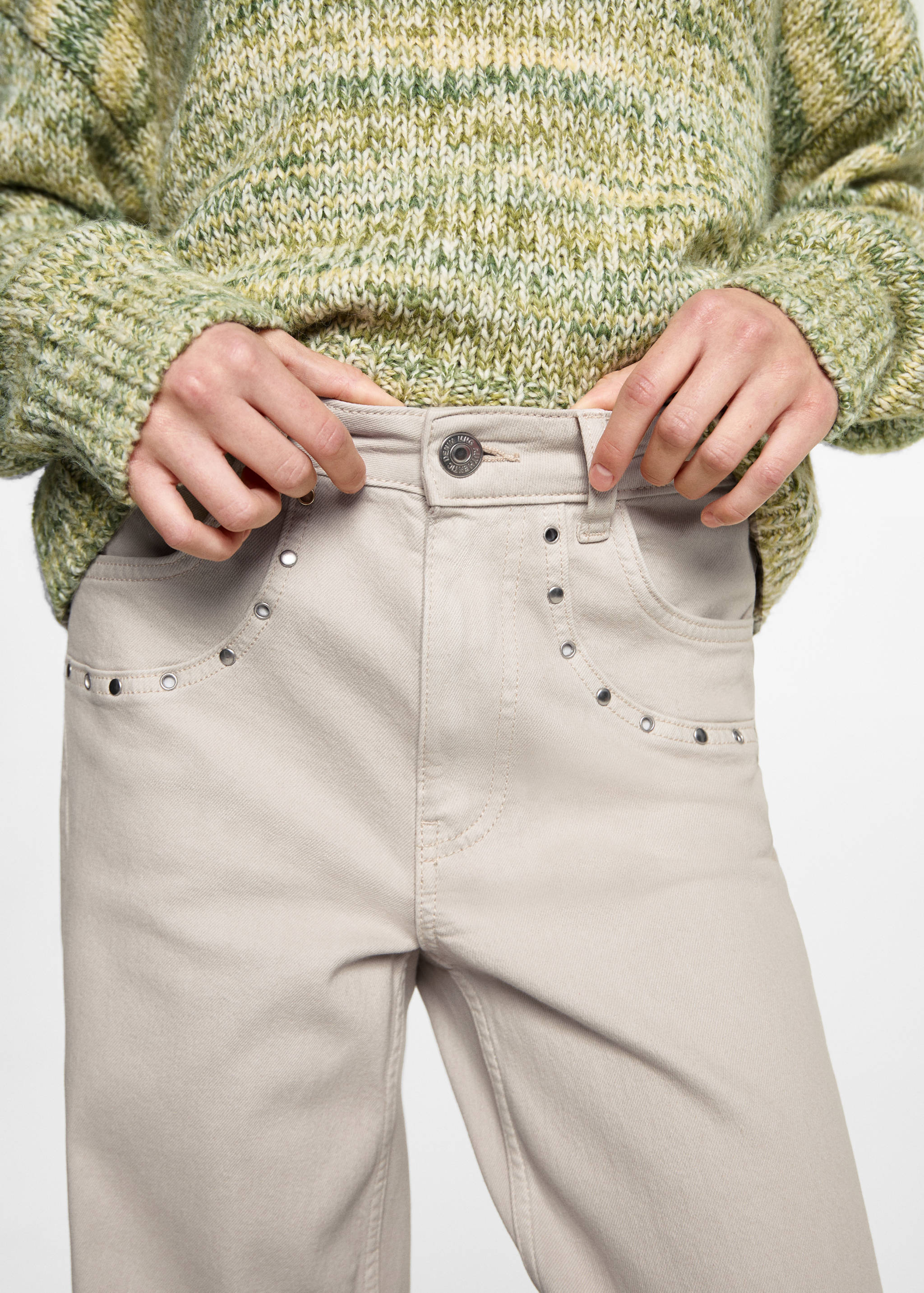 Straight-fit jeans with studs - Details of the article 6