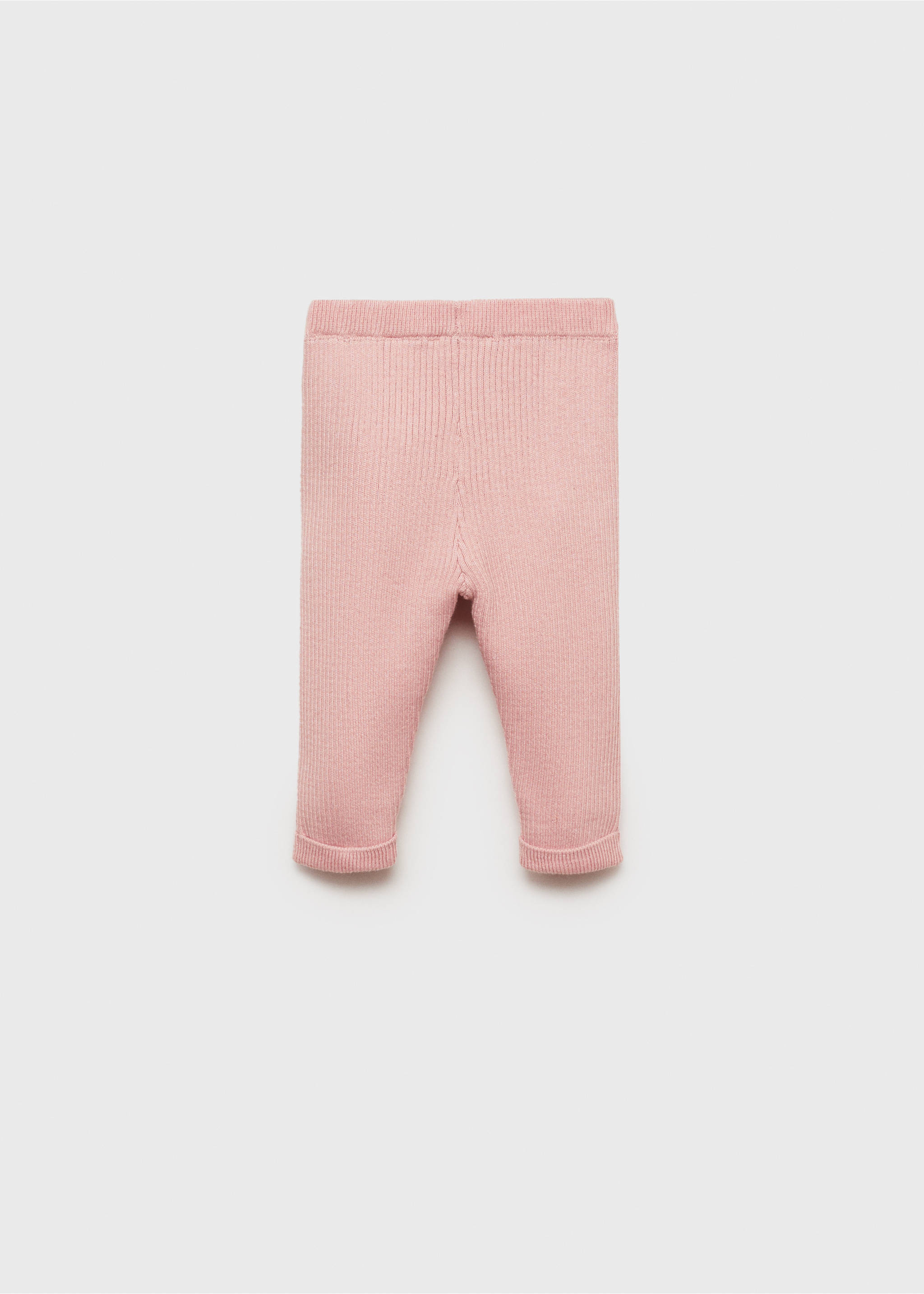 Cotton ribbed leggings - Reverse of the article, Pink. Ref: 87051520-00.