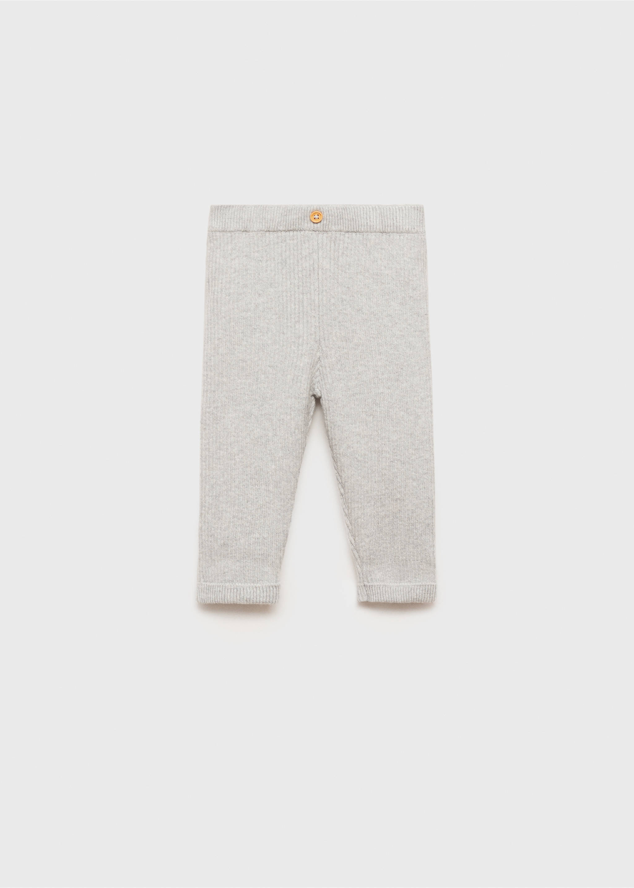 Legging maille côtelée coton - Article sans modèle, Gris chiné moyen. Ref: 87051520-00.