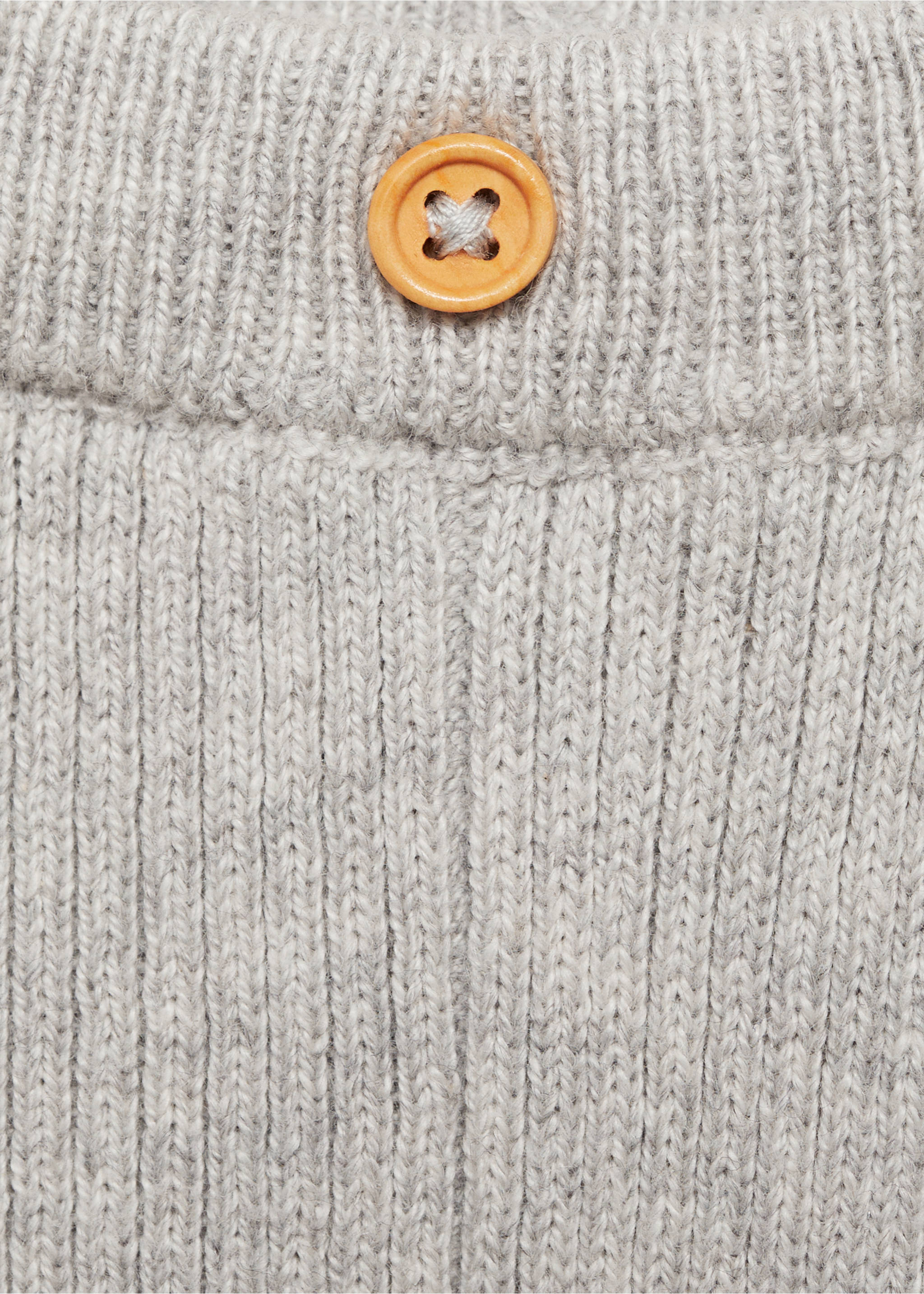 Legging maille côtelée coton - Détail de l'article 8, Gris chiné moyen. Ref: 87051520-00.