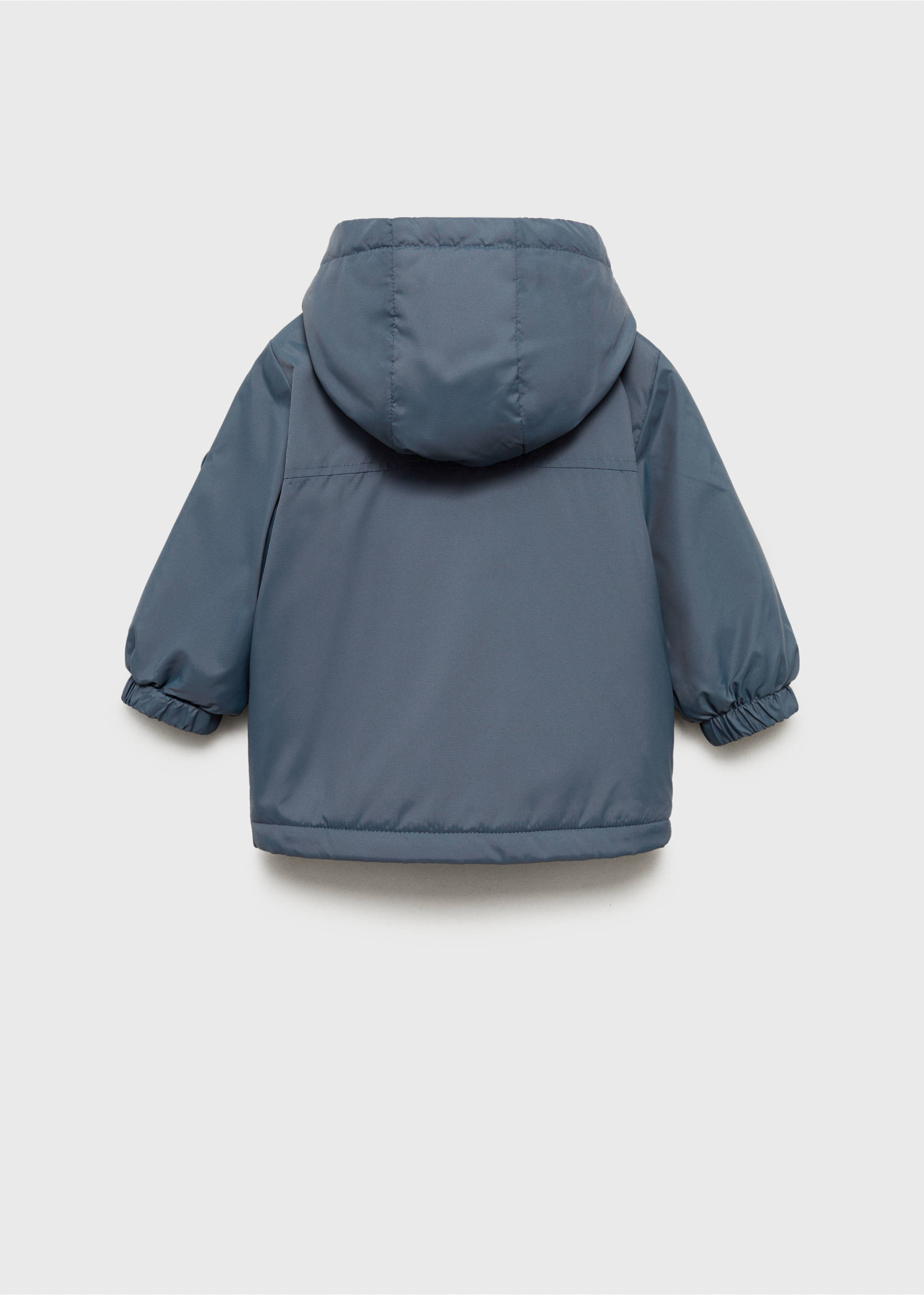 Gewatteerde anorak met capuchon - Achterkant van het artikel, Blauw. Ref: 87052024-00.