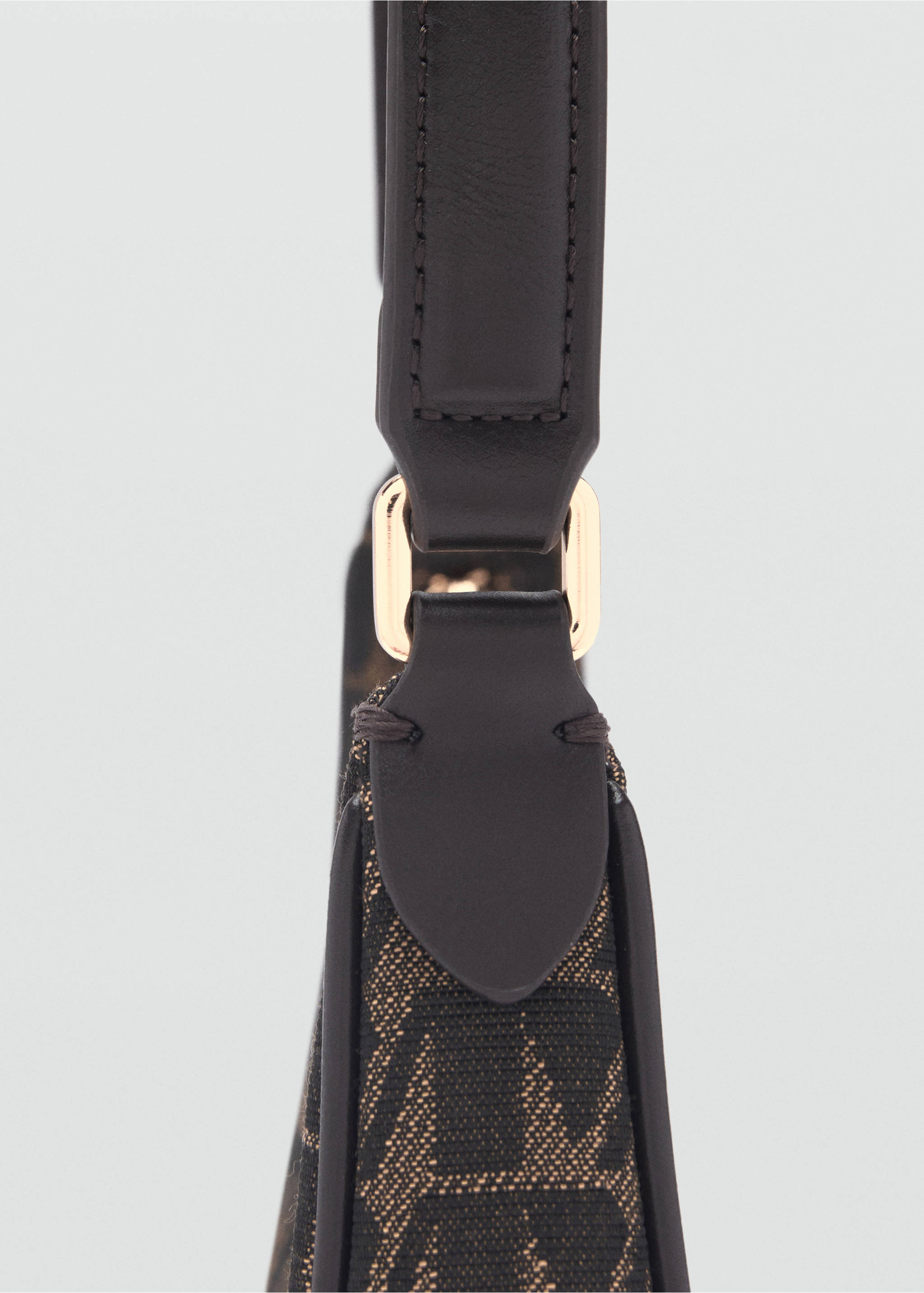 Bedrukte schoudertas met logo - Detail van het artikel 3, Chocoladebruin. Ref: 87052025-00.