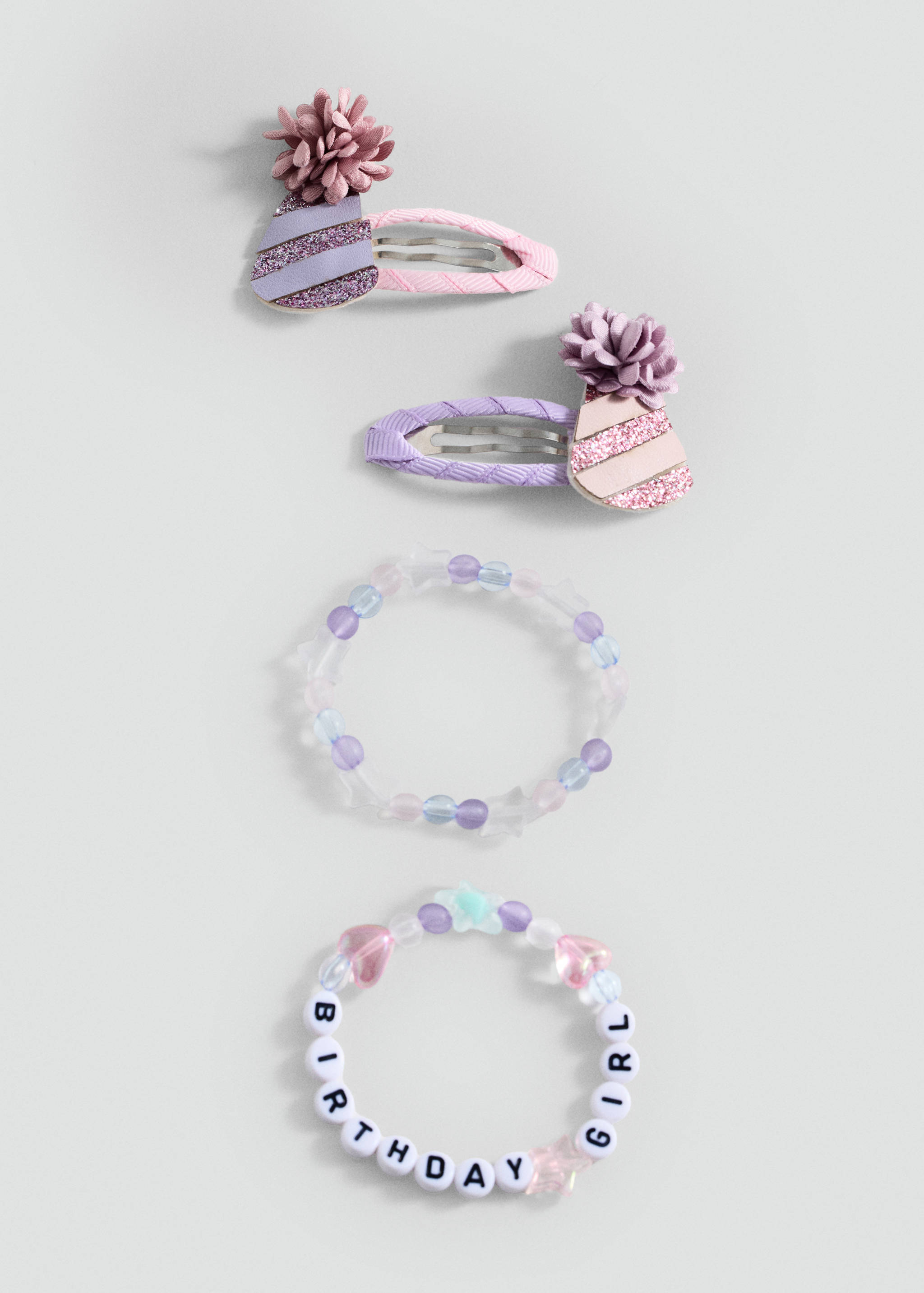 Pack of 2 barrettes and bracelets - Article without model