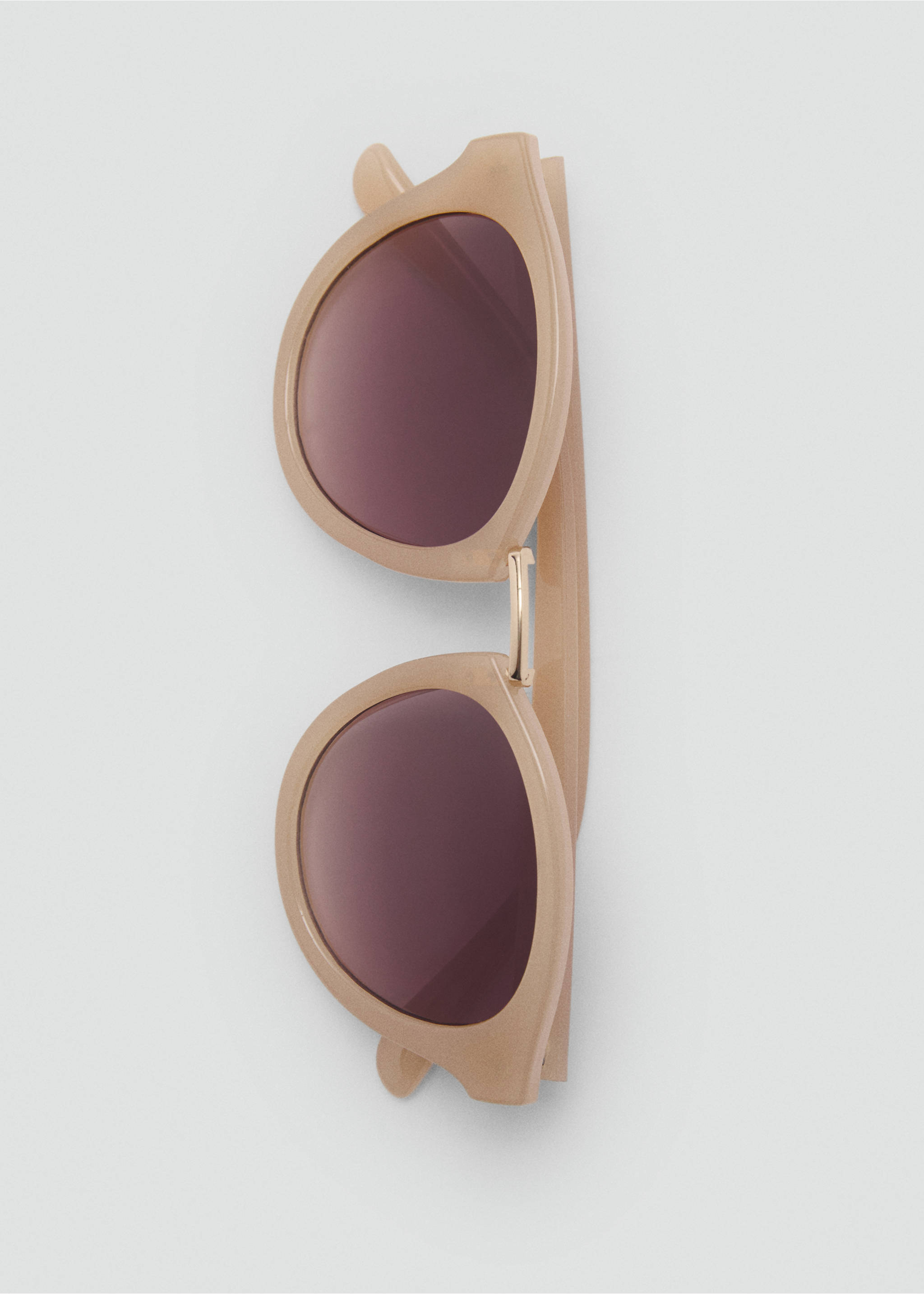 Metal bridge sunglasses - Details of the article 2, Vanilla. Ref: 87052535-00.