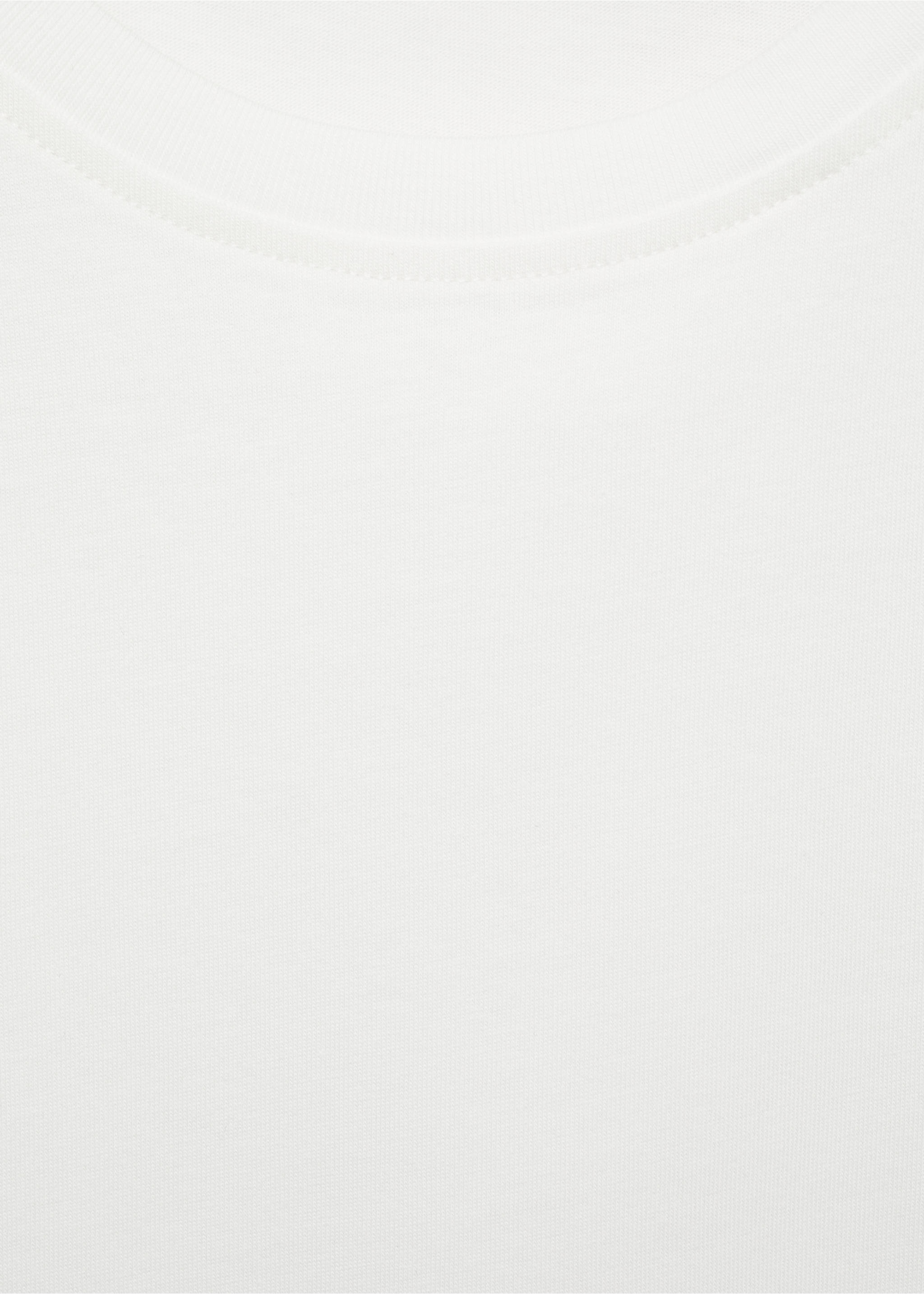 Tricou crop - Detaliu al articolului 8, Alb-murdar. Ref: 87052538-00.